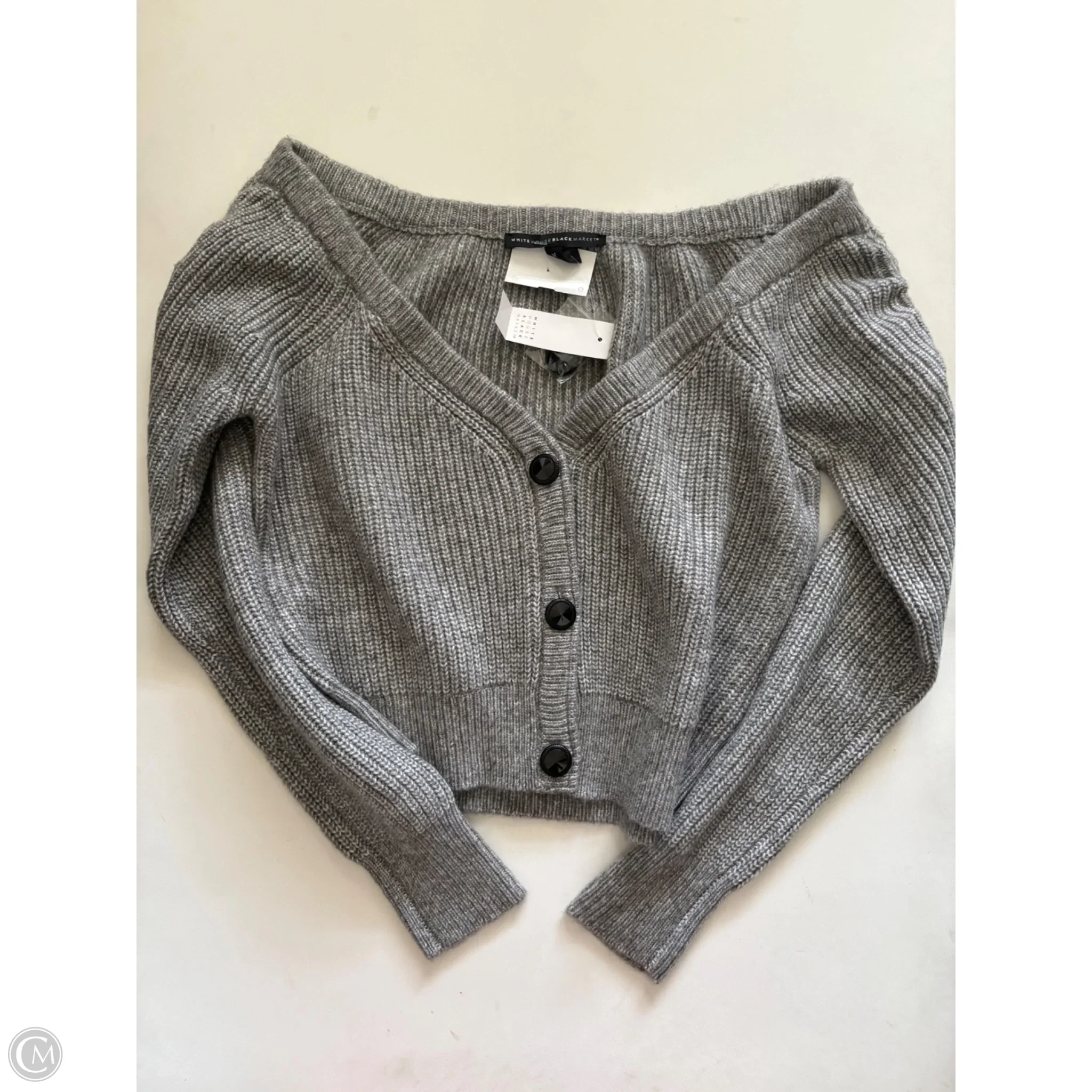 Sweater Cardigan By White House Black Market In Grey, Size: M - Image 1