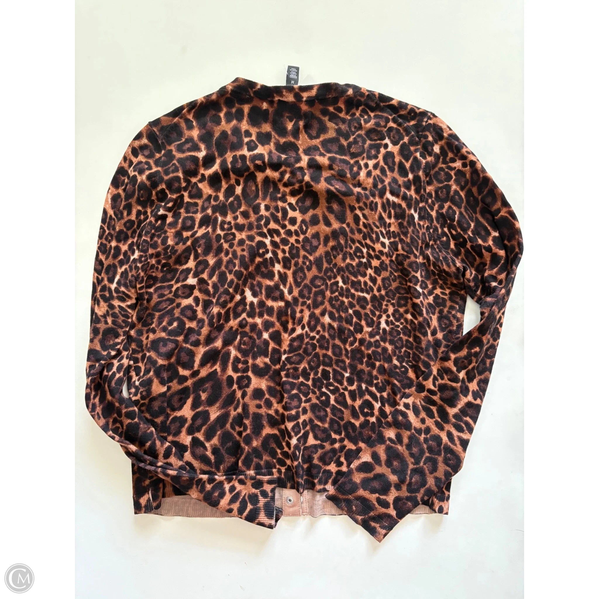 Sweater Cardigan By White House Black Market In Animal Print, Size: M - Image 2