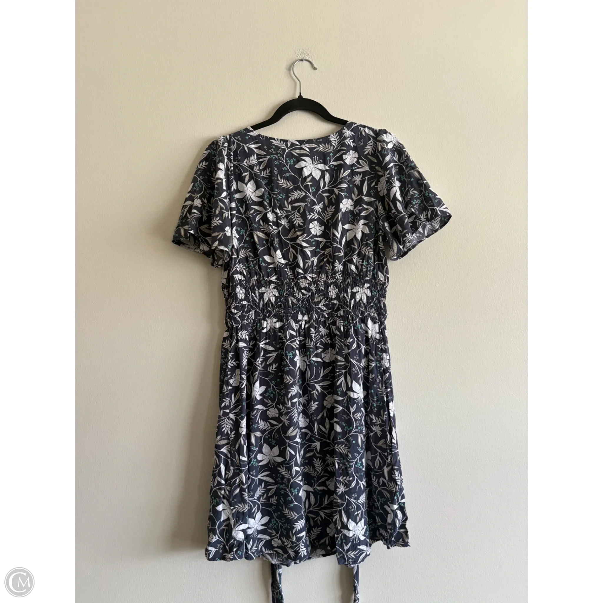 Dress Casual Midi By Loft In Grey & White, Size: M - Image 2