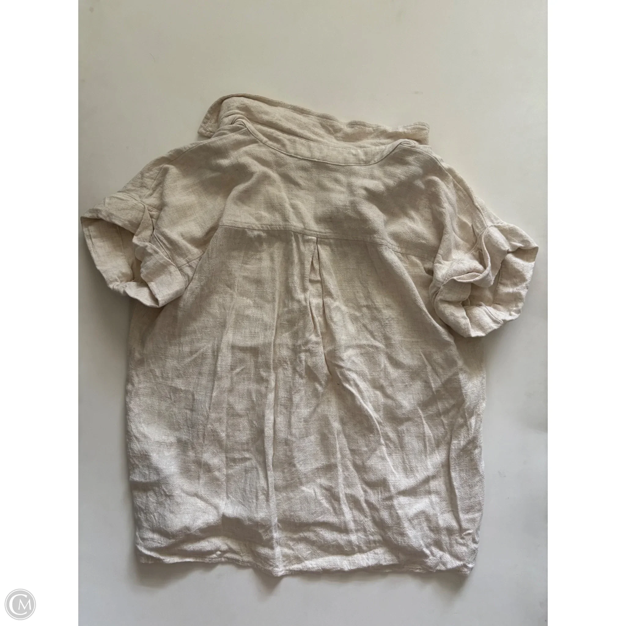 Top Short Sleeve By Simply Vera In Cream, Size: M - Image 2