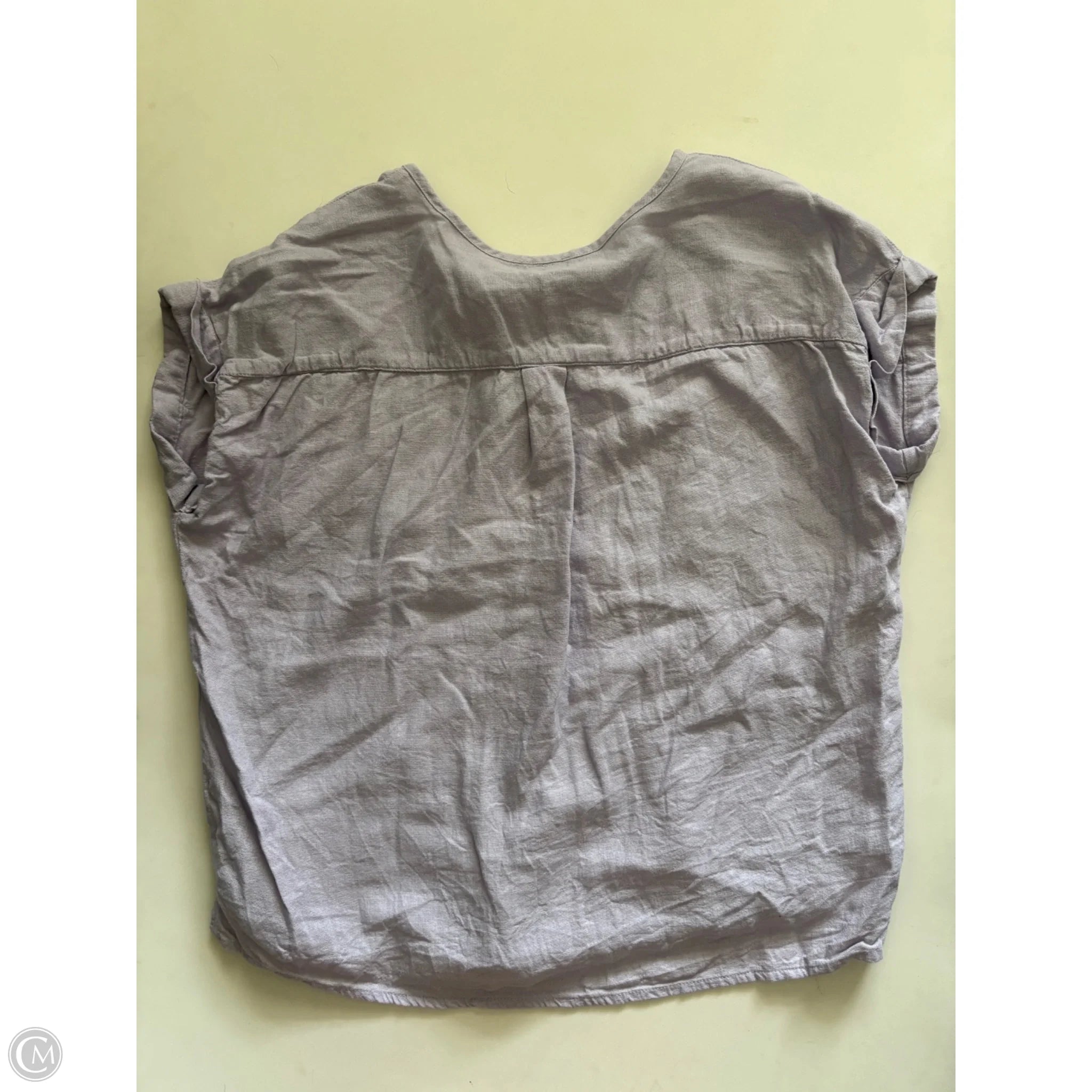 Top Short Sleeve By Como Vintage In Purple, Size: M - Image 2