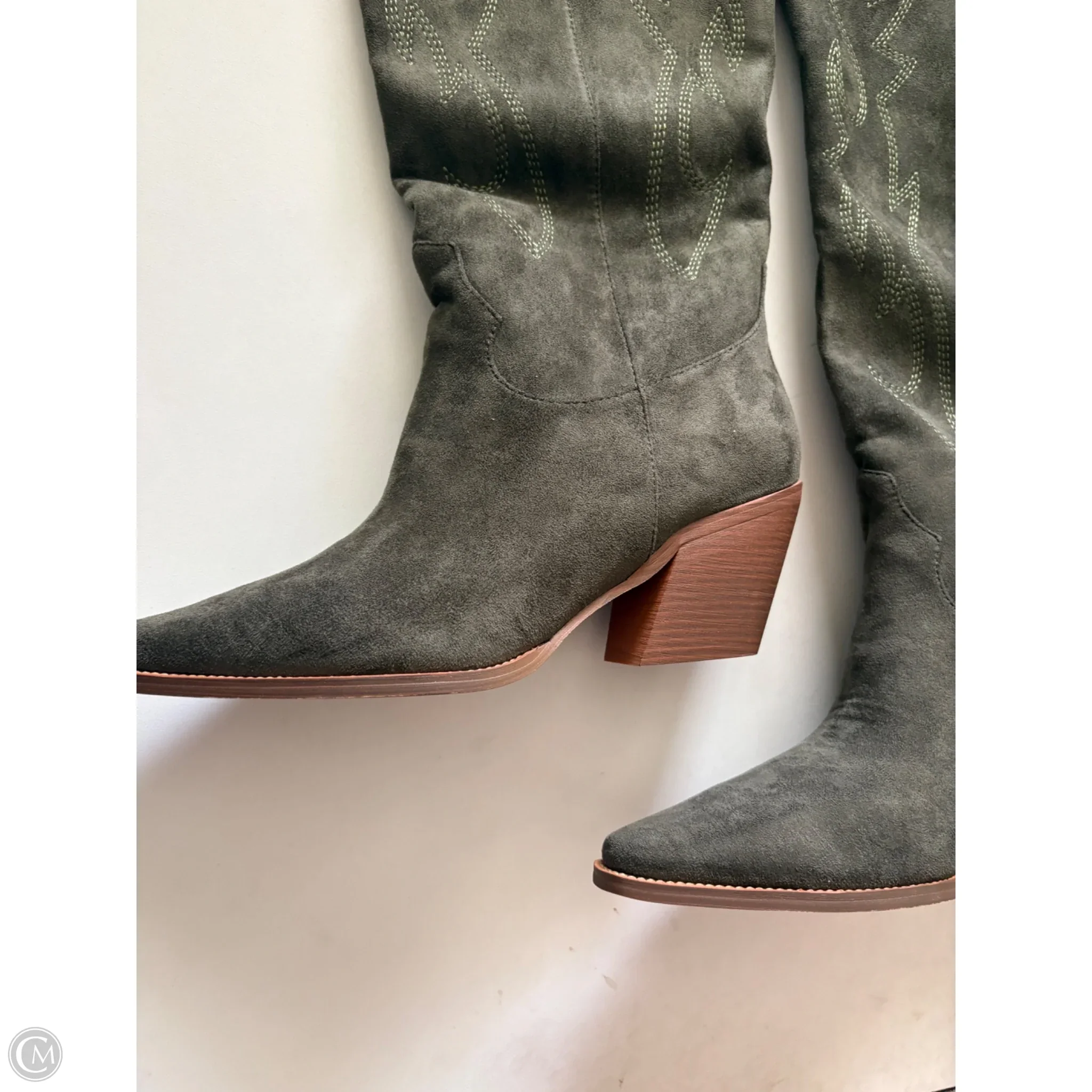 Boots Knee Heels By iiimmu In Green, Size: 8.5 - Image 3
