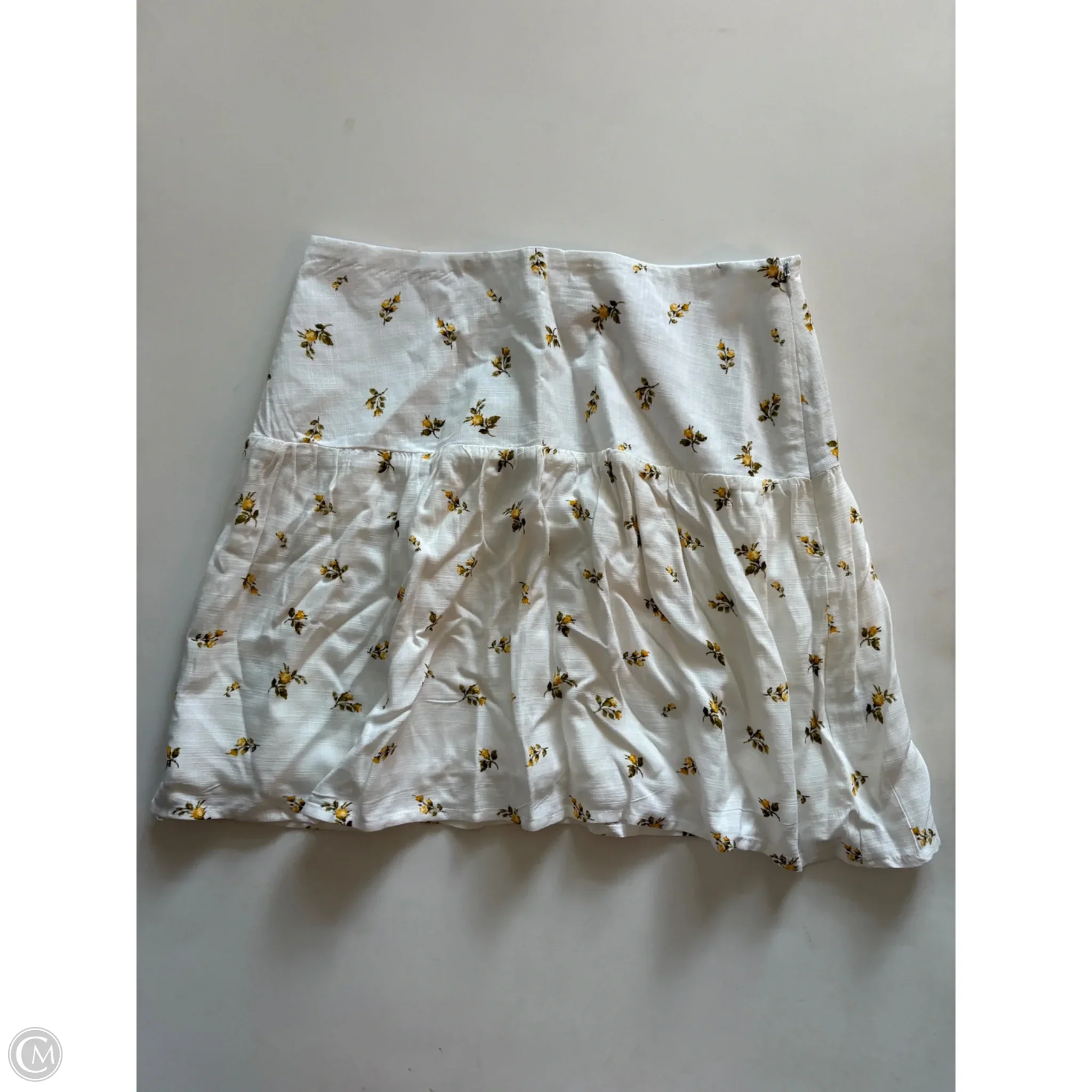 Skirt Set 2pc By Paper Crane In White & Yellow, Size: L - Image 2