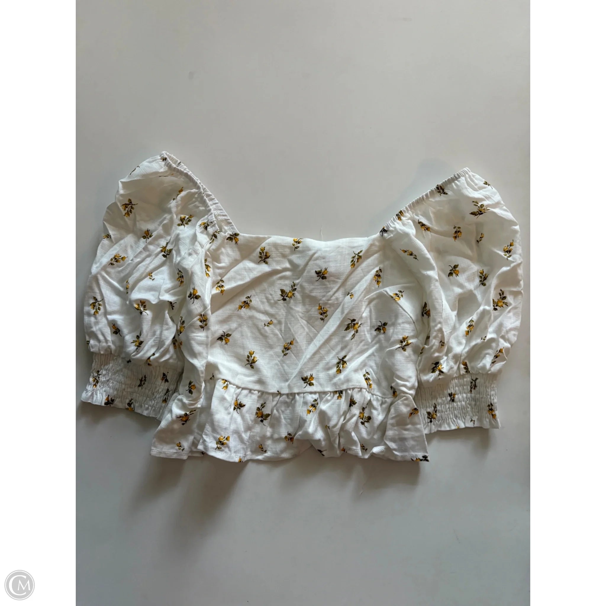 Skirt Set 2pc By Paper Crane In White & Yellow, Size: S - Image 1