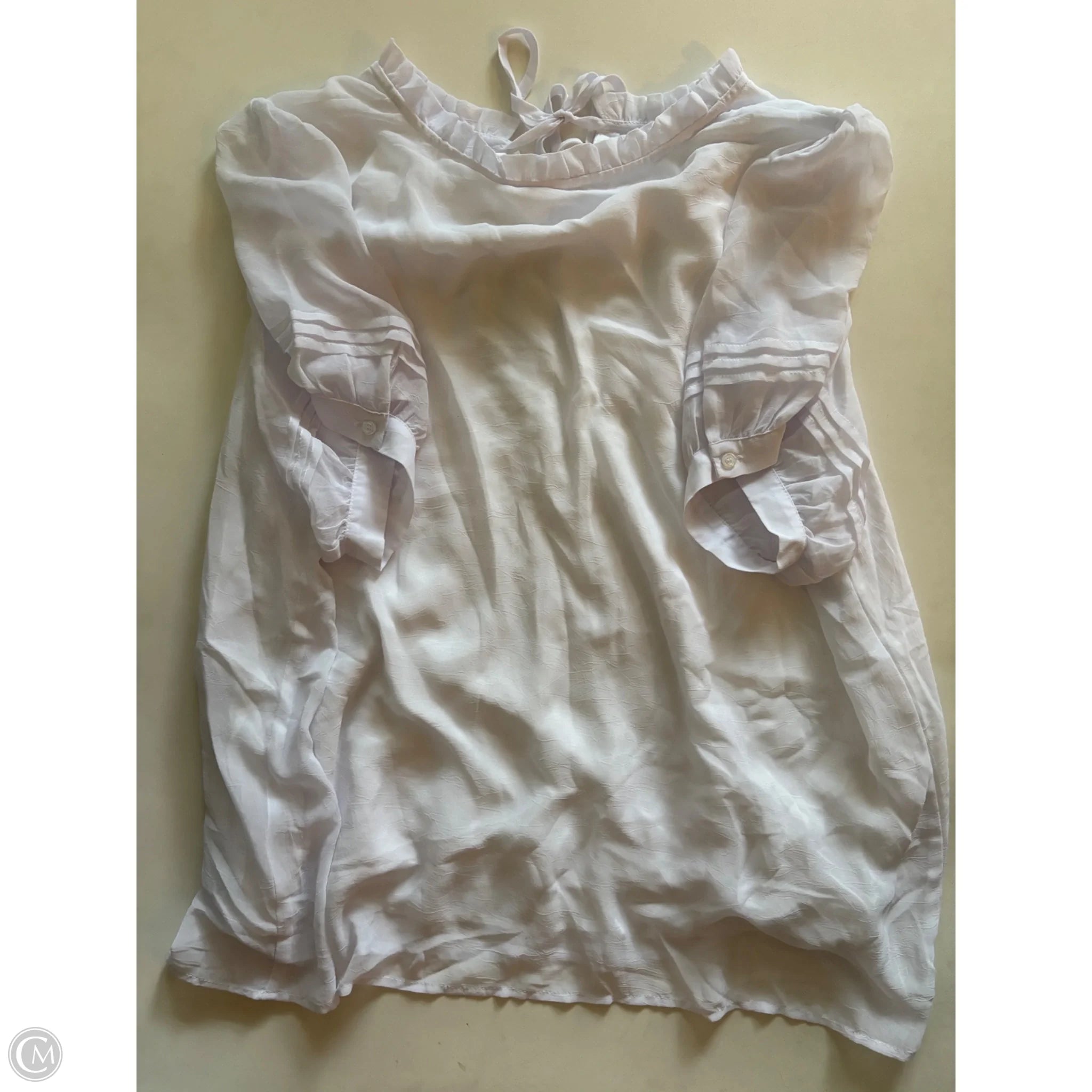 Blouse Short Sleeve By Eesome In White, Size: 1x - Image 2