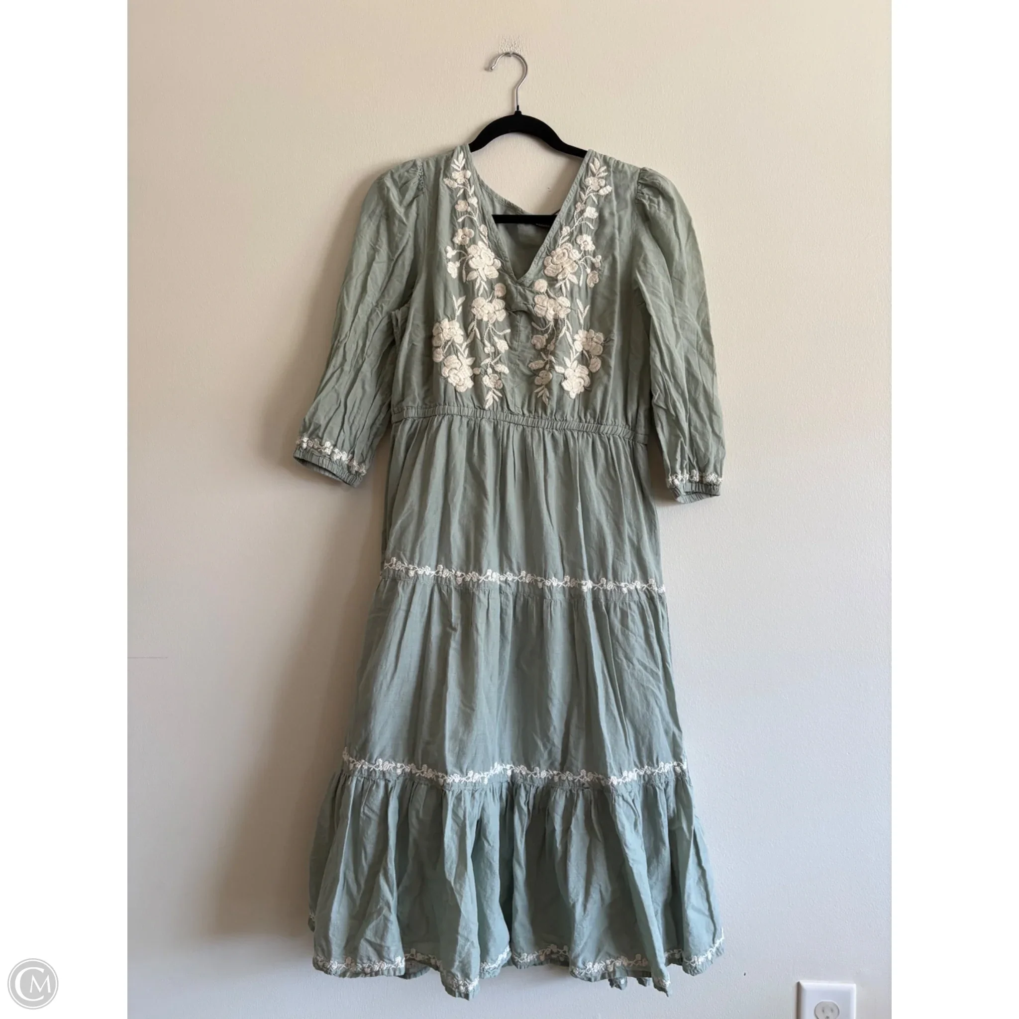 Dress Casual Maxi By Lucky Brand In Green, Size: L - Image 1