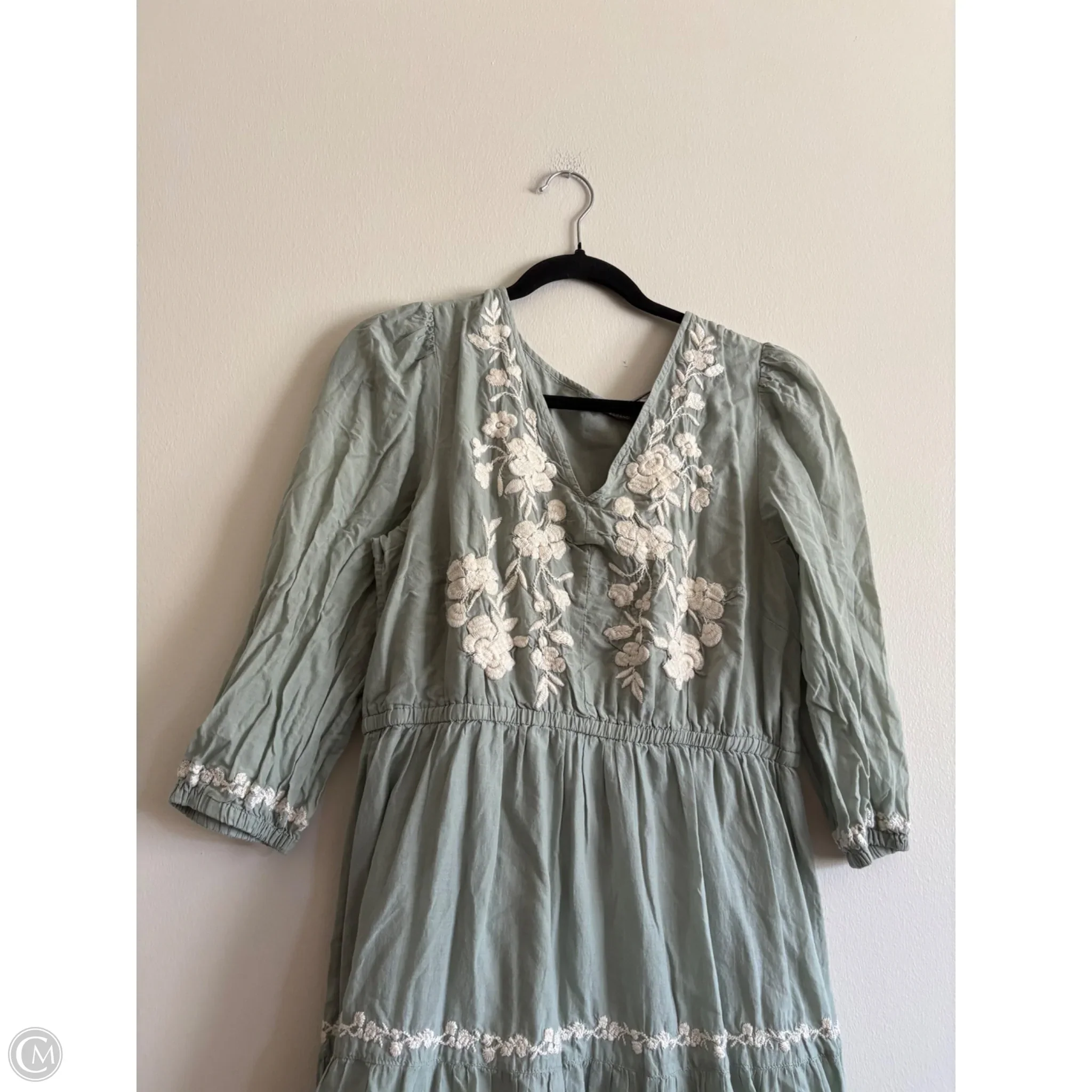 Dress Casual Maxi By Lucky Brand In Green, Size: L - Image 3