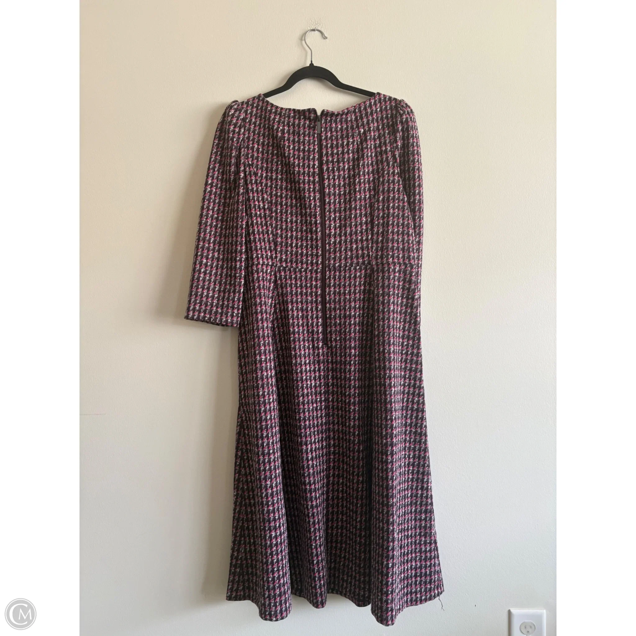 Dress Work By Calvin Klein In Plaid Pattern, Size: 14 - Image 2