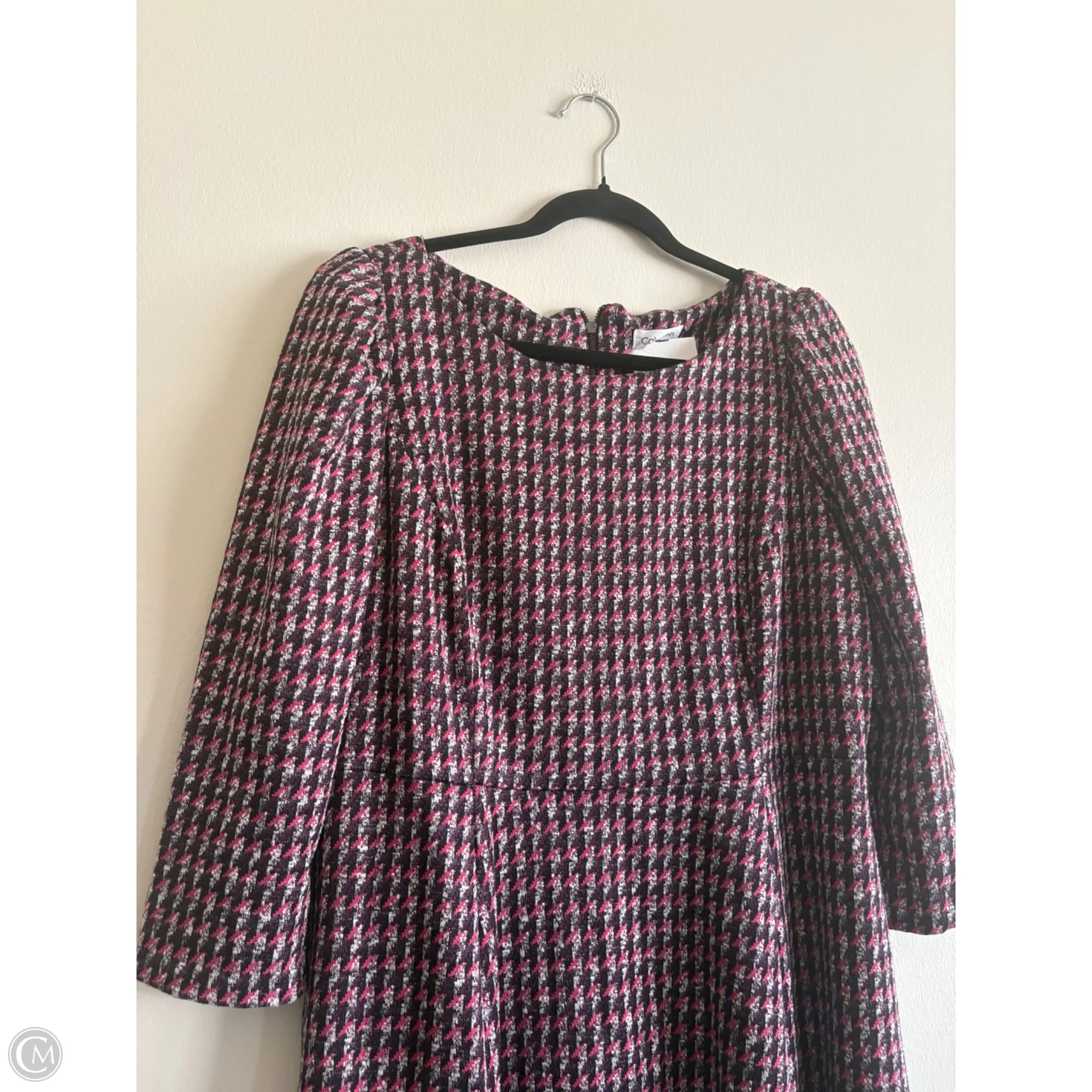 Dress Work By Calvin Klein In Plaid Pattern, Size: 14 - Image 3