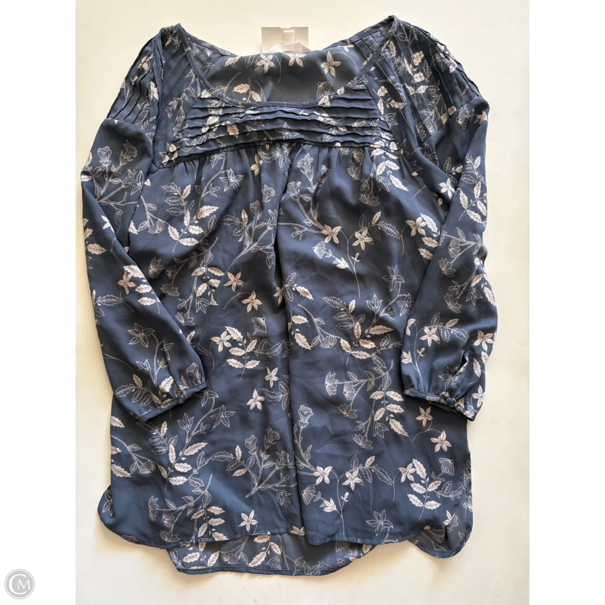 Blouse Long Sleeve By Lc Lauren Conrad In Grey, Size: Xl - Image 1