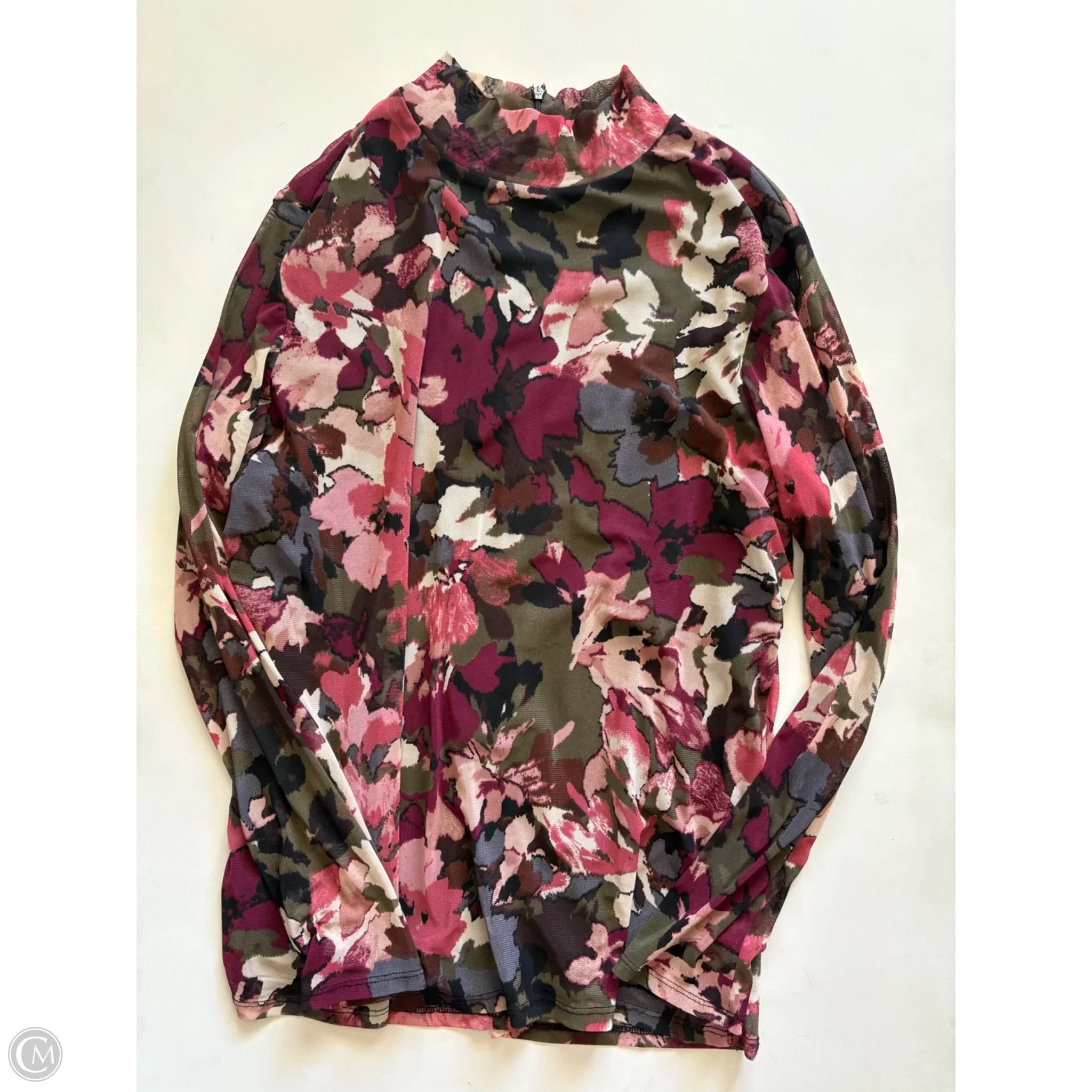 Blouse Long Sleeve By Anne Klein In Multi-colored, Size: Xl - Image 1