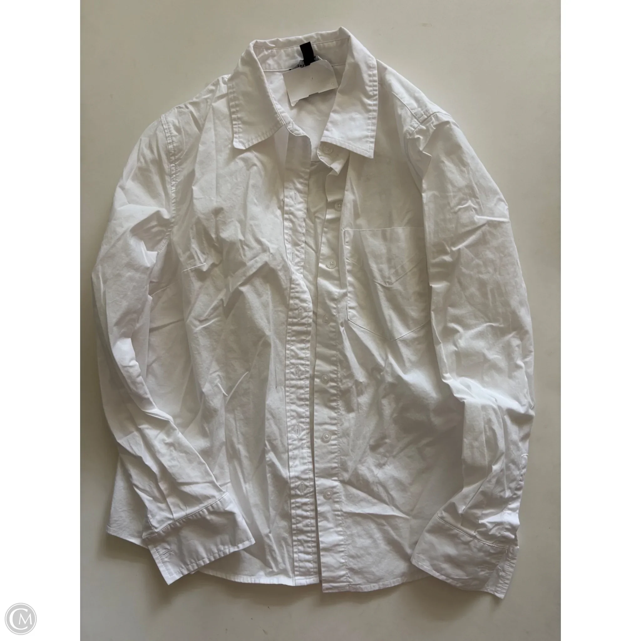 Top Long Sleeve By Limited In White, Size: S - Image 1