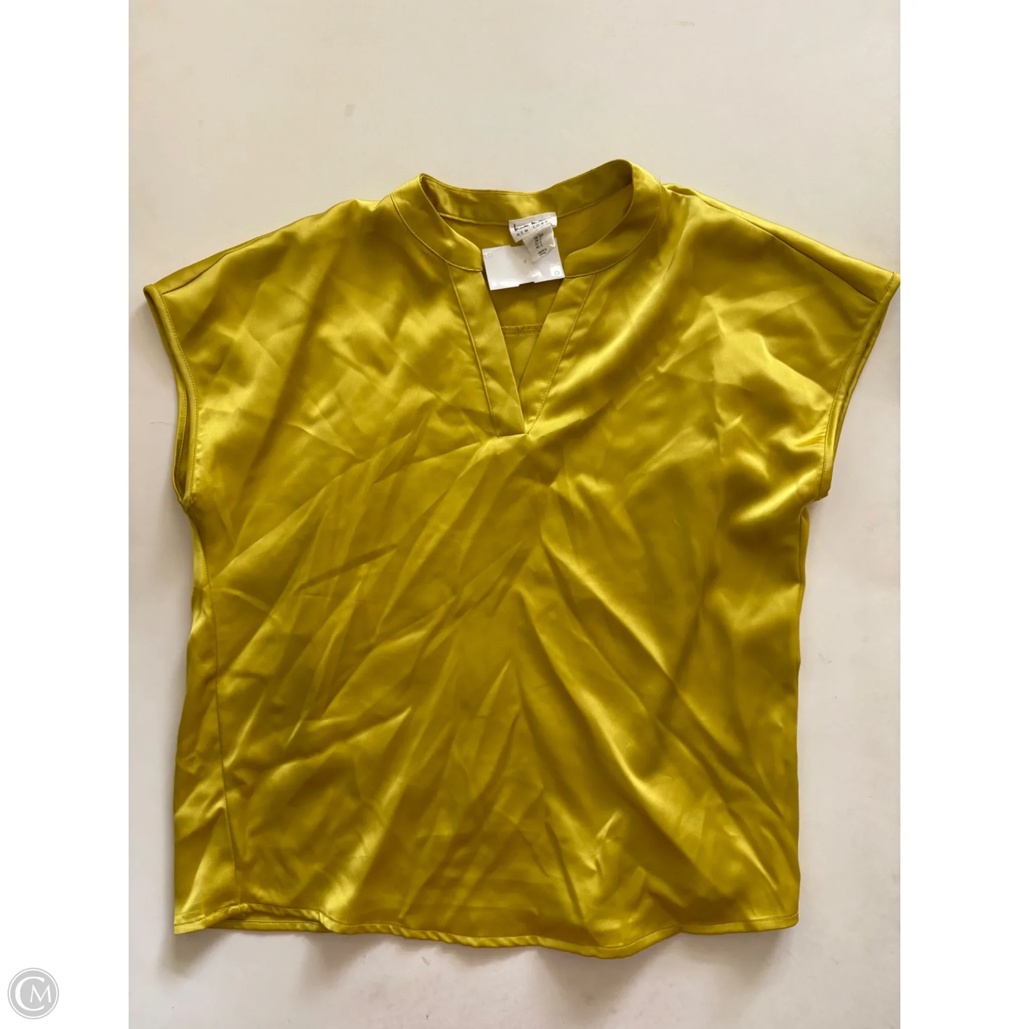 Blouse Sleeveless By Nicole Miller In Yellow, Size: S - Image 1
