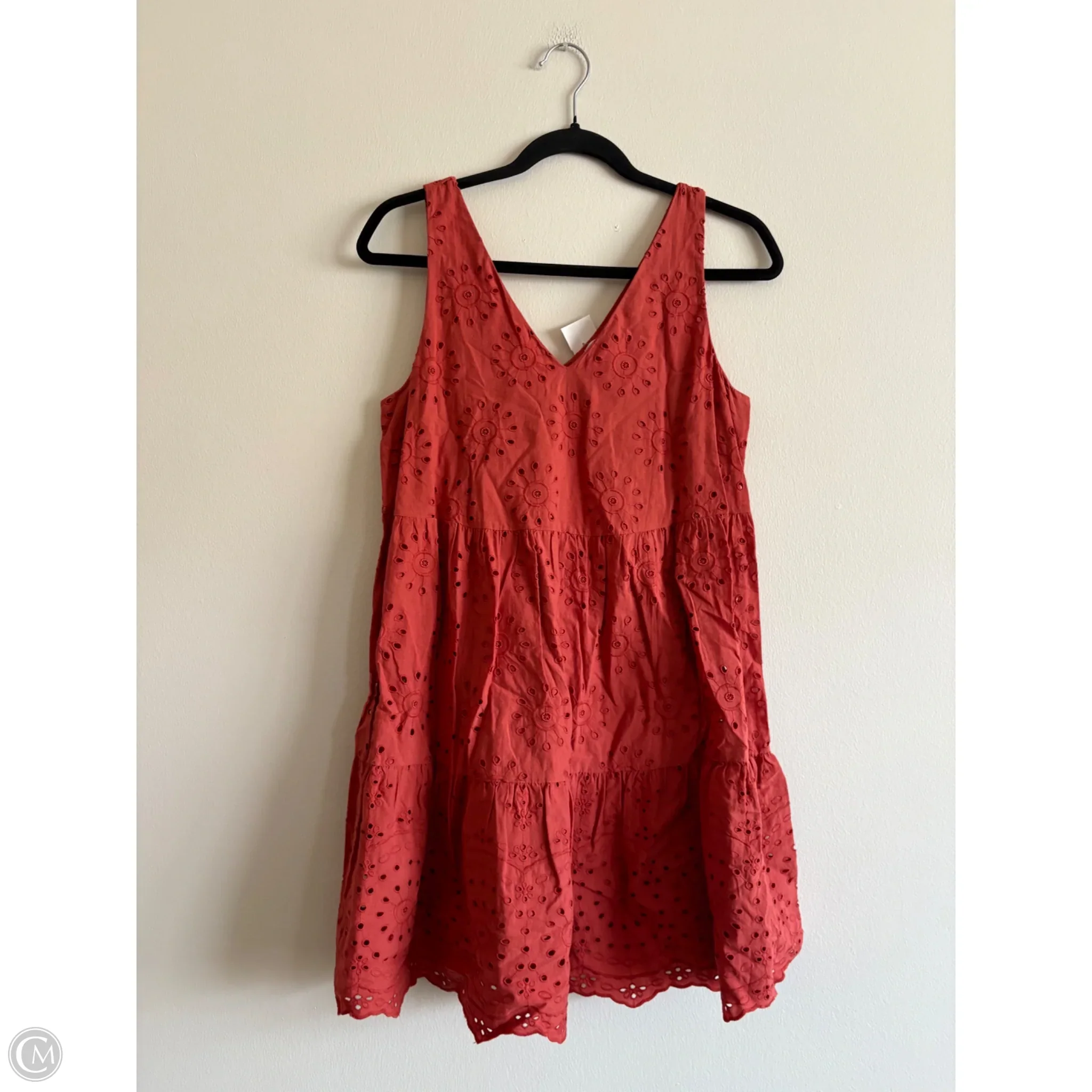 Dress Casual Midi By Loft In Orange, Size: Xs - Image 1