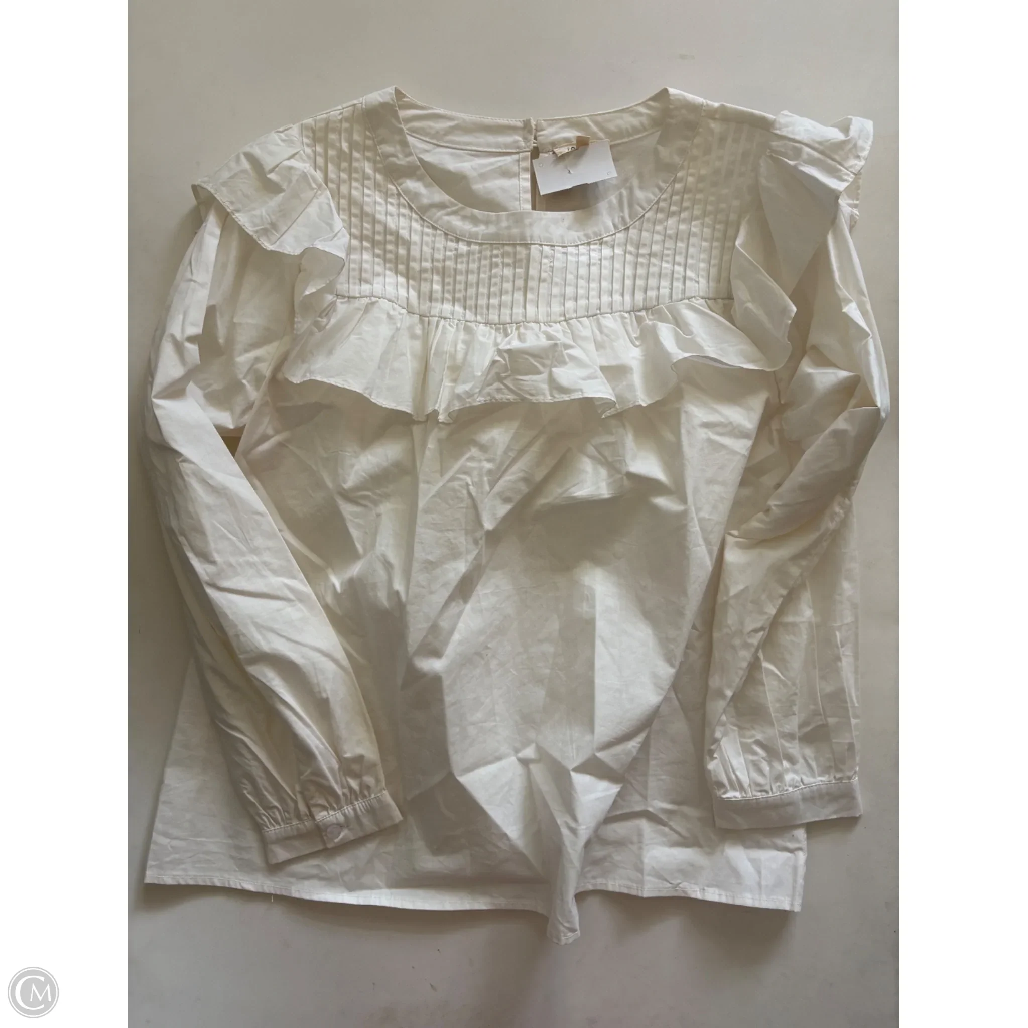 Top Long Sleeve By Jodifl In White, Size: M - Image 1