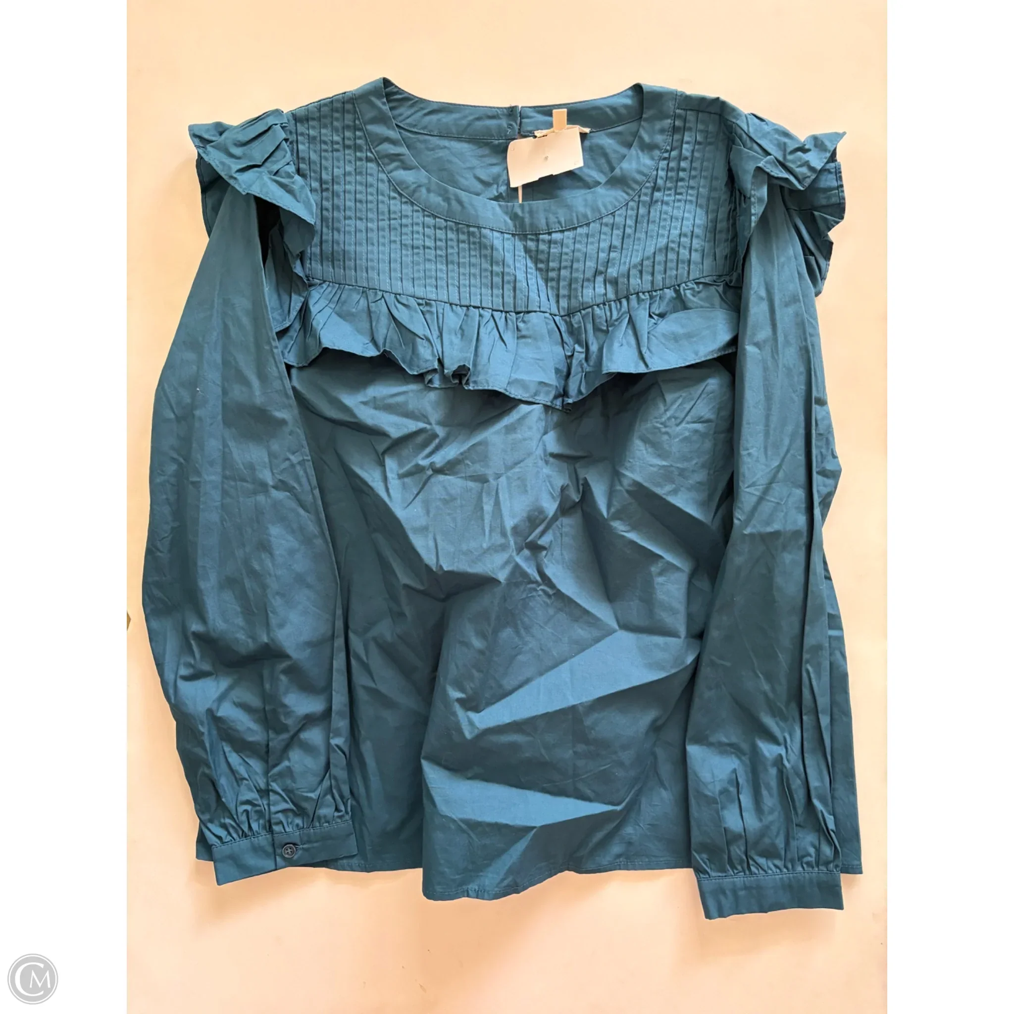 Top Long Sleeve By Jodifl In Blue, Size: M - Image 1