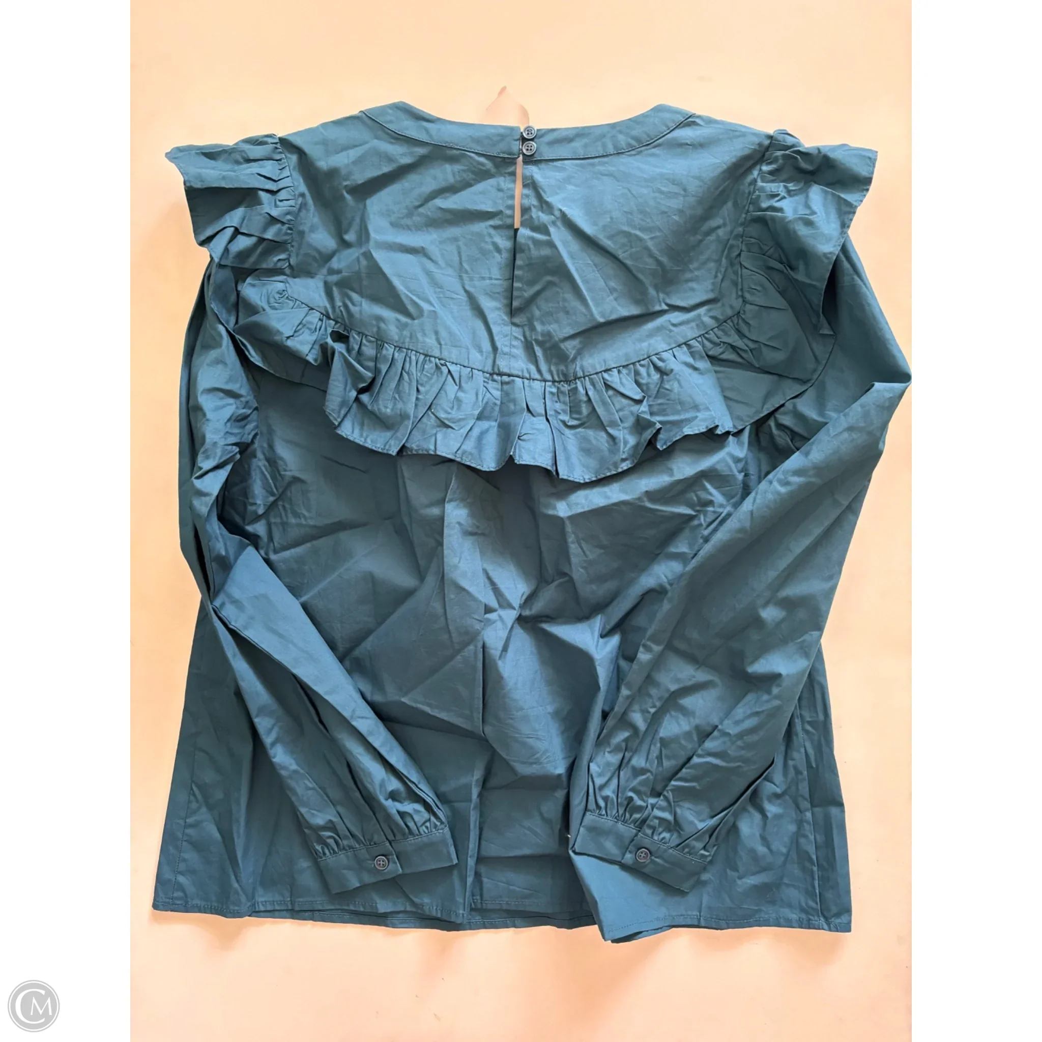 Top Long Sleeve By Jodifl In Blue, Size: M - Image 2