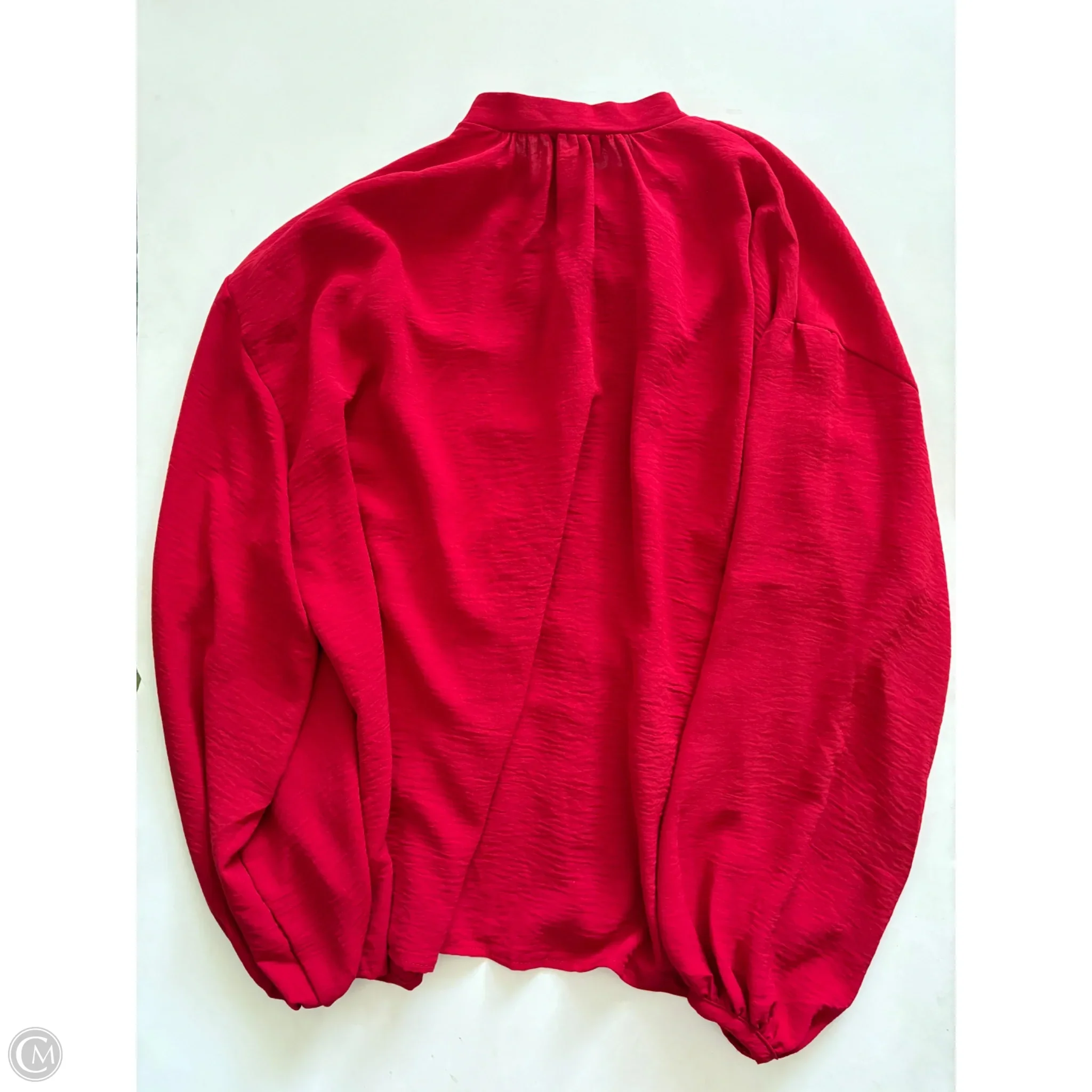 Blouse Long Sleeve By Karlie In Red, Size: M - Image 2