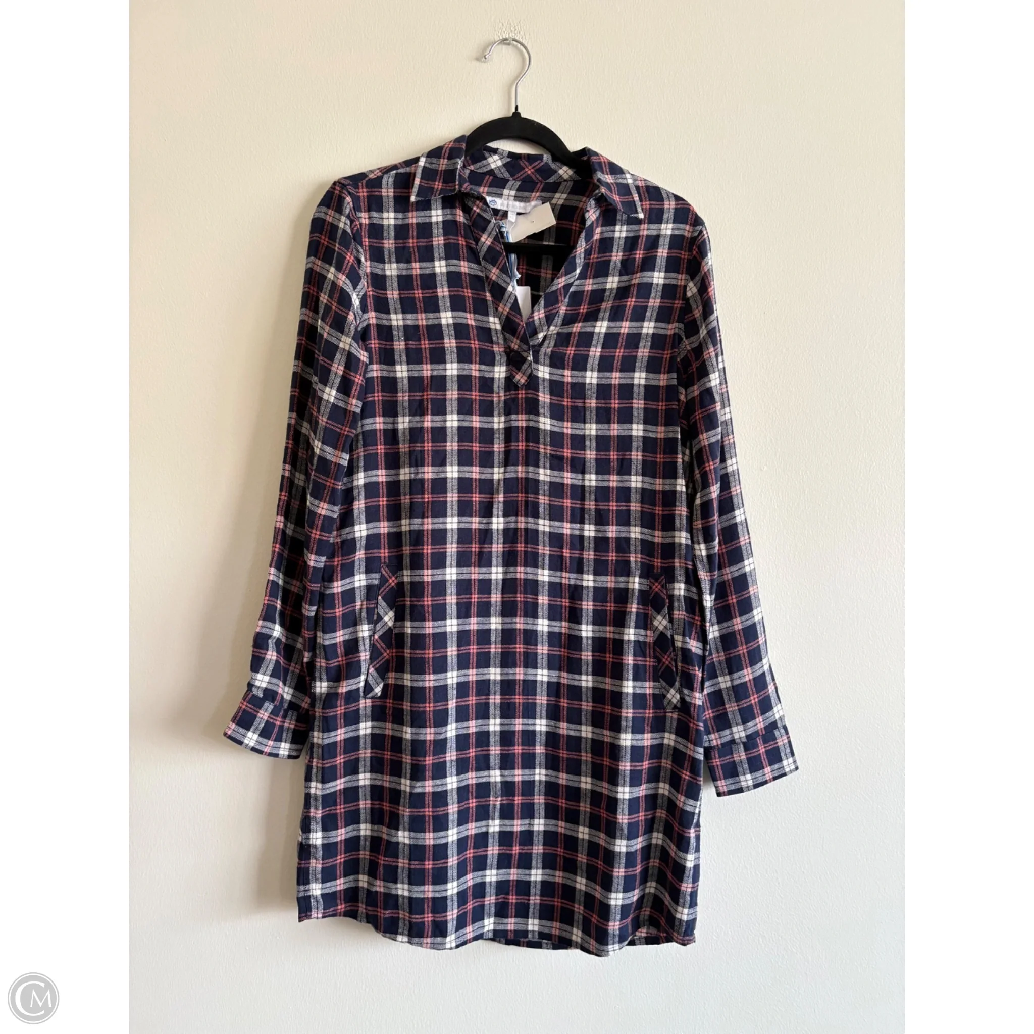 Dress Casual Midi By Southern Tide In Plaid Pattern, Size: M - Image 1