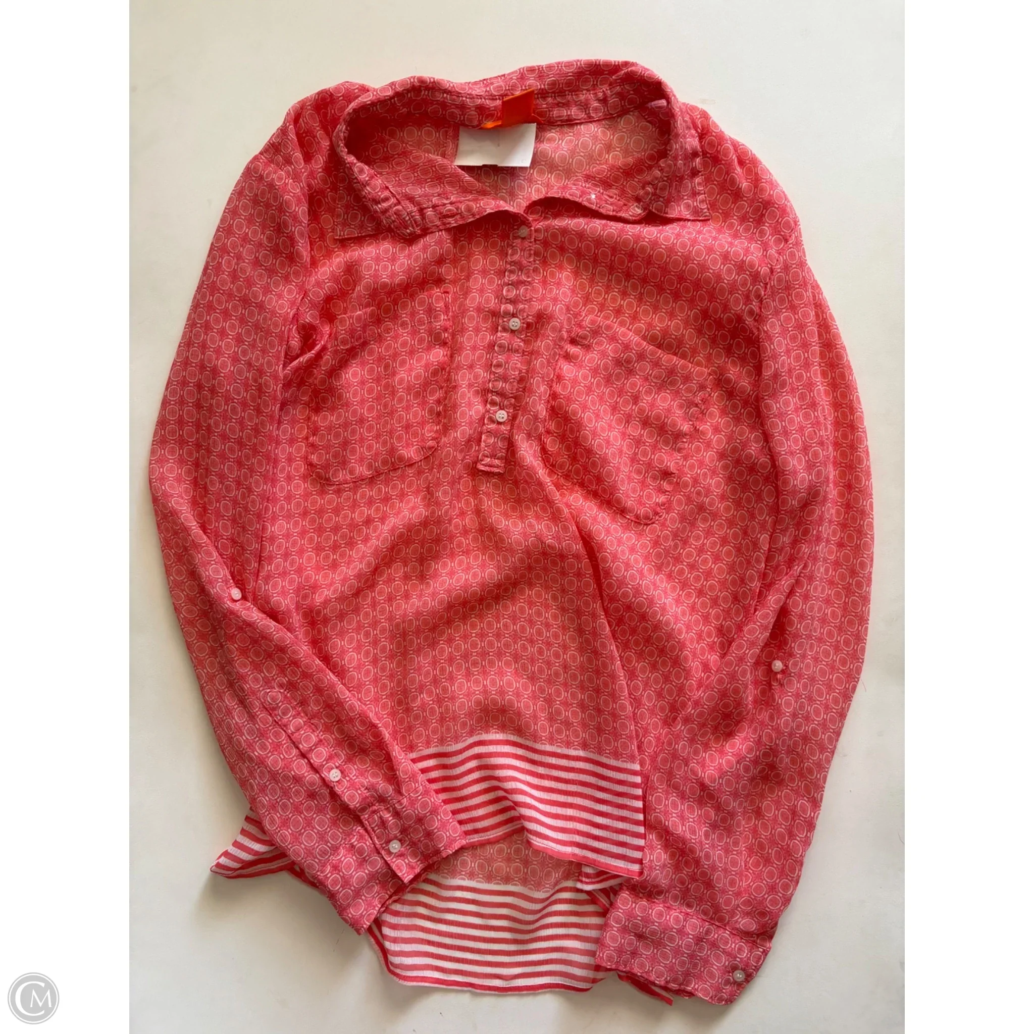 Blouse Long Sleeve By Joe Fresh In Orange, Size: Xl - Image 1