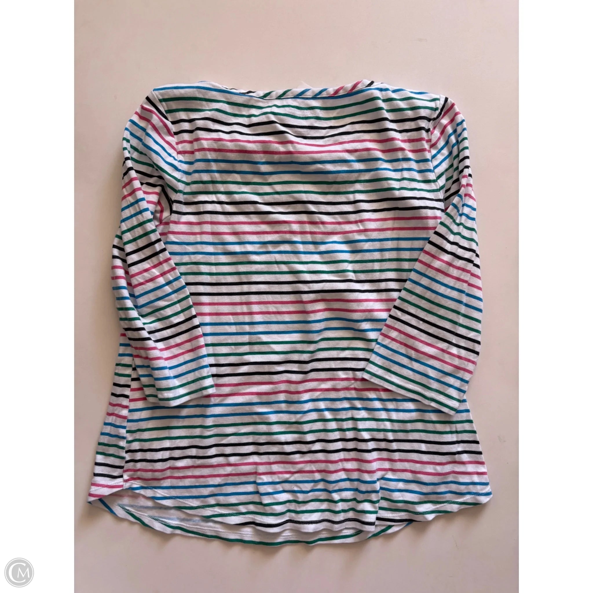 Top Long Sleeve By Croft And Barrow In Striped Pattern, Size: S - Image 2