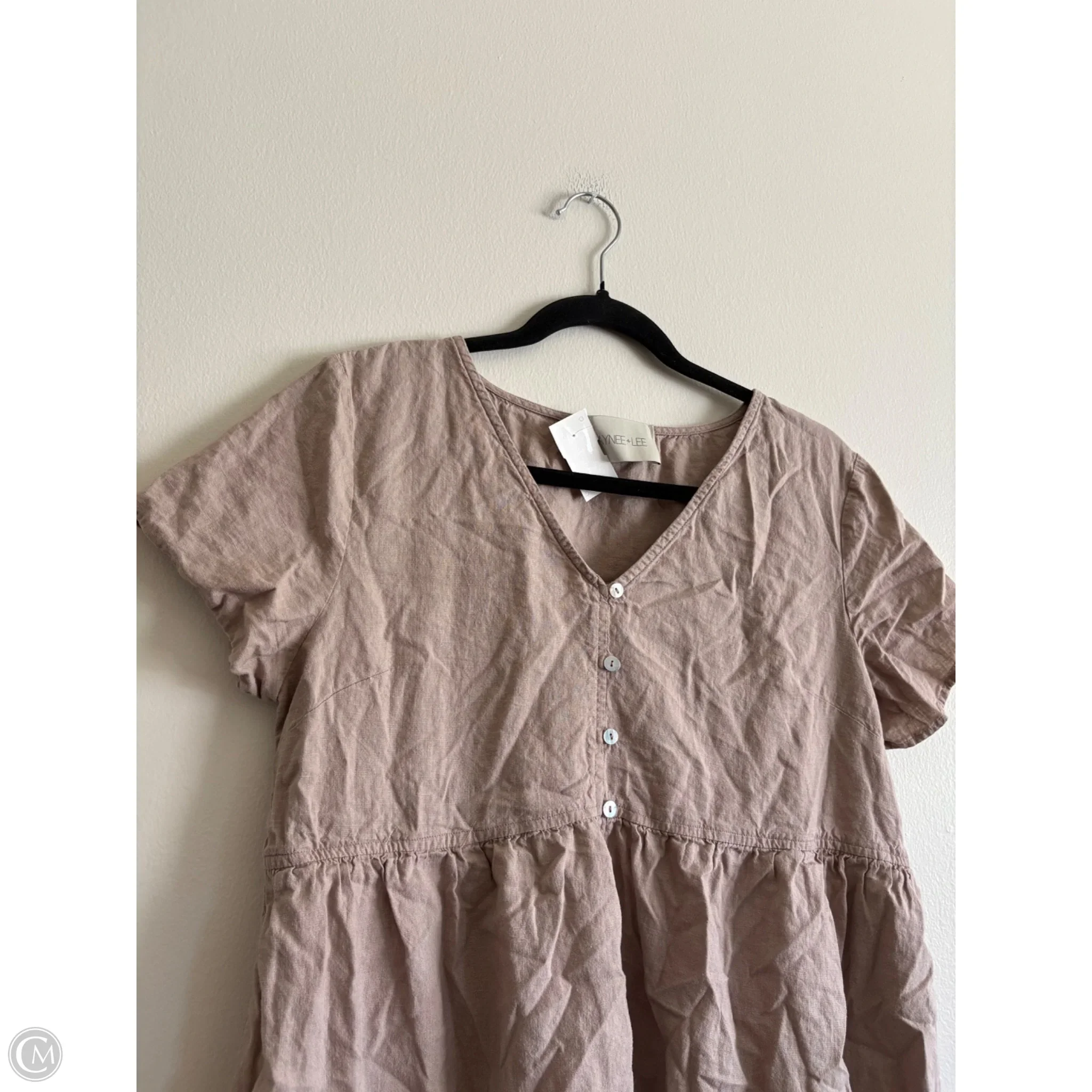 Dress Casual Short By Laynee & Lee In Tan, Size: M - Image 3