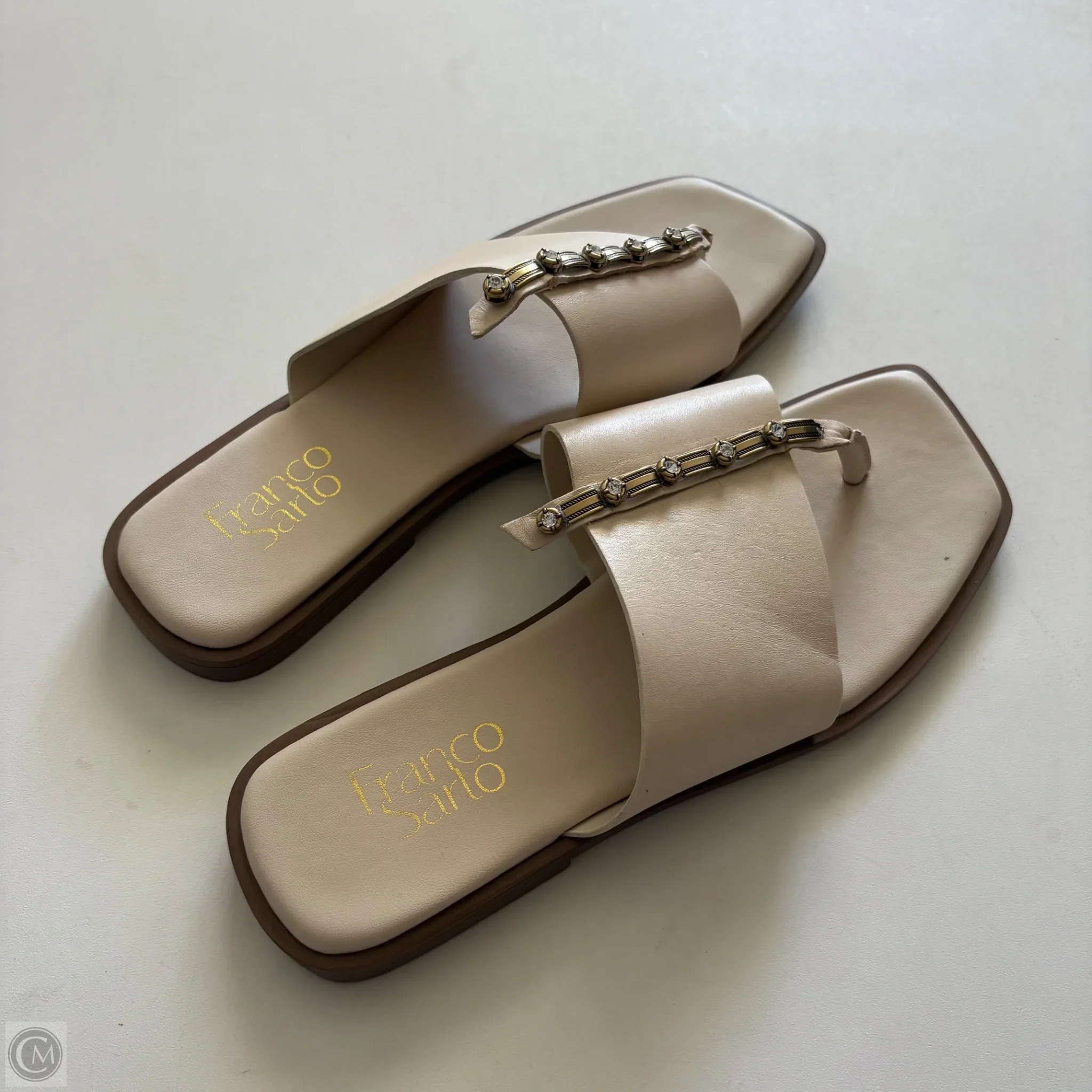Sandals Flip Flops By Franco Sarto In Cream, Size: 7.5 - Image 2
