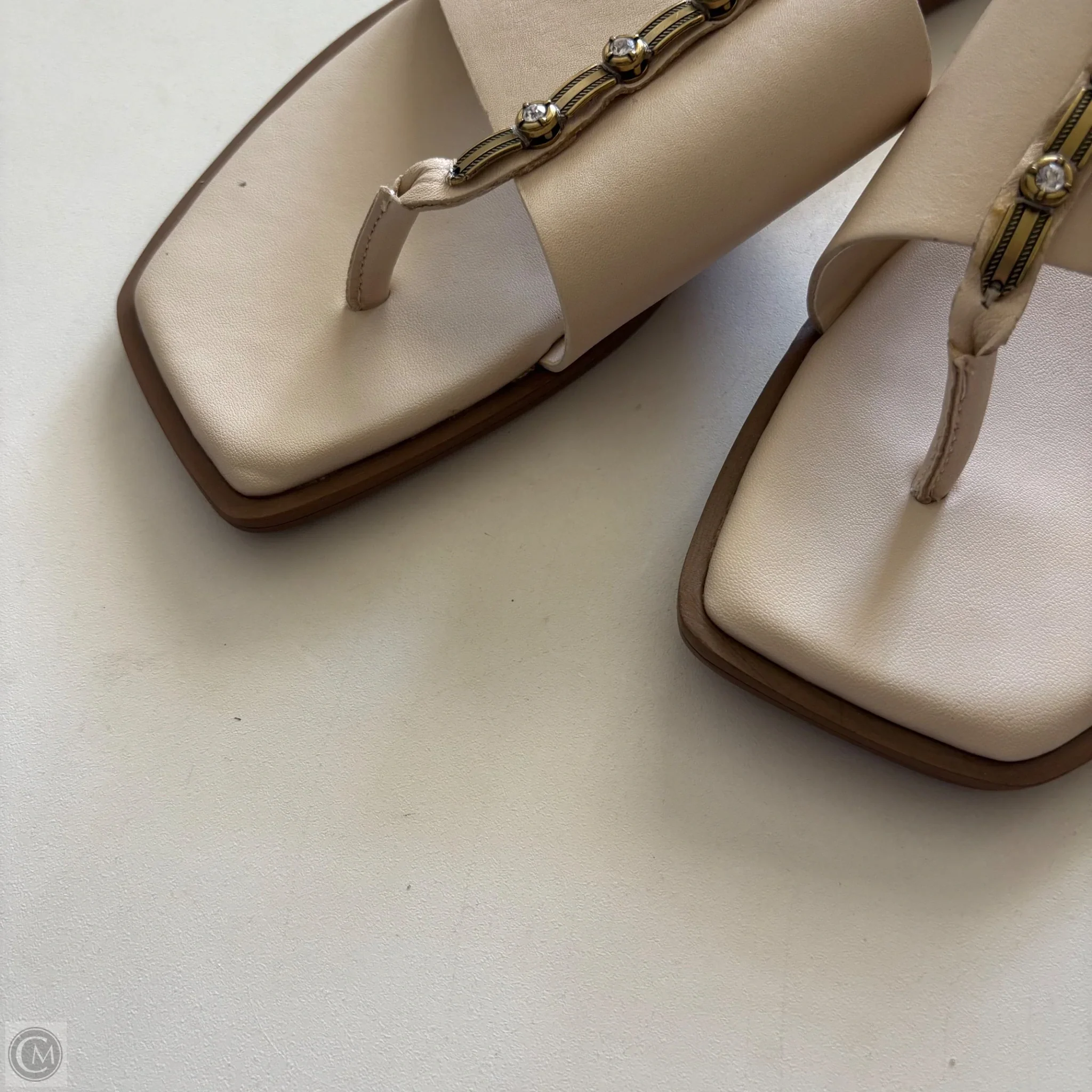 Sandals Flip Flops By Franco Sarto In Cream, Size: 7.5 - Image 3