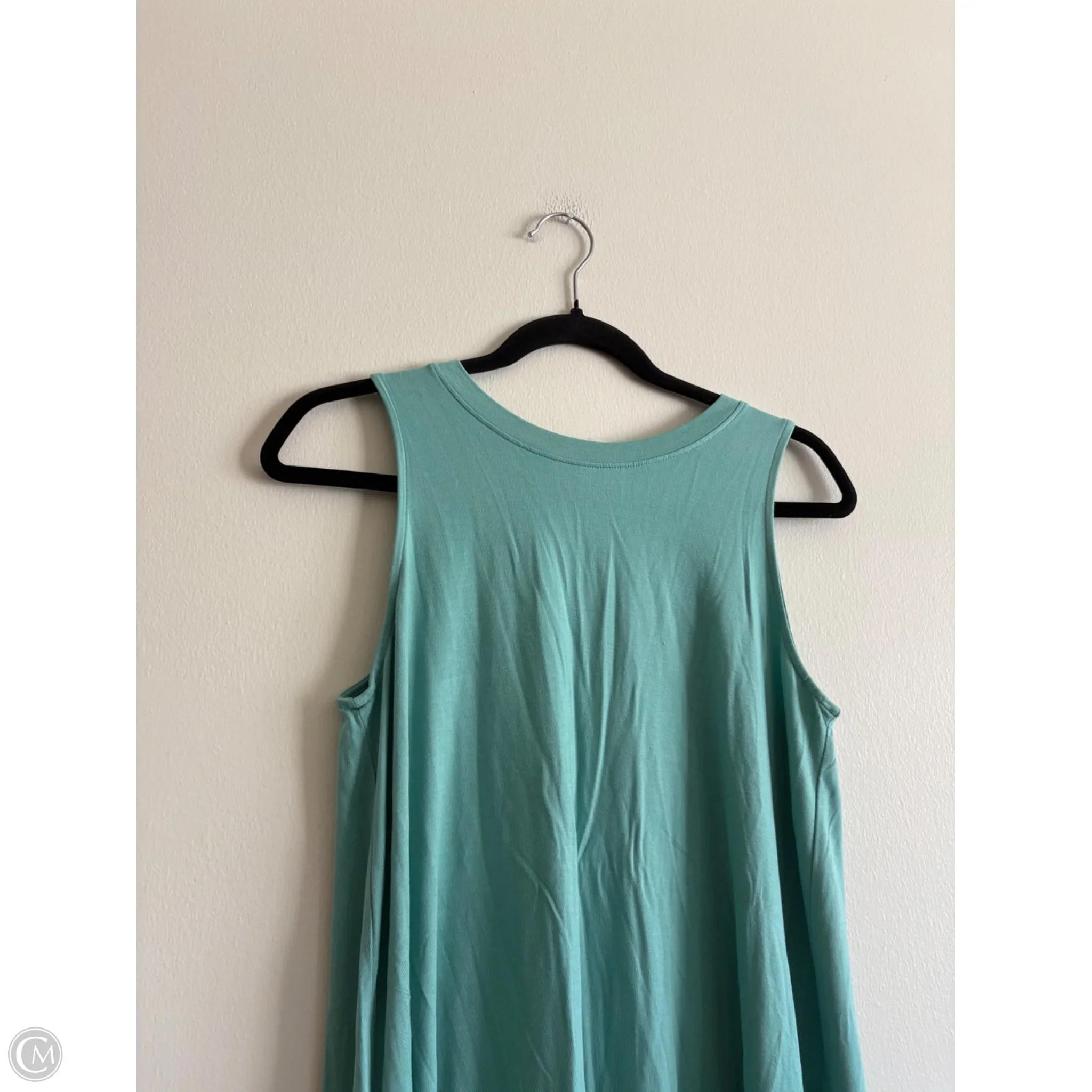 Dress Casual Midi By Time And Tru In Green, Size: M - Image 3