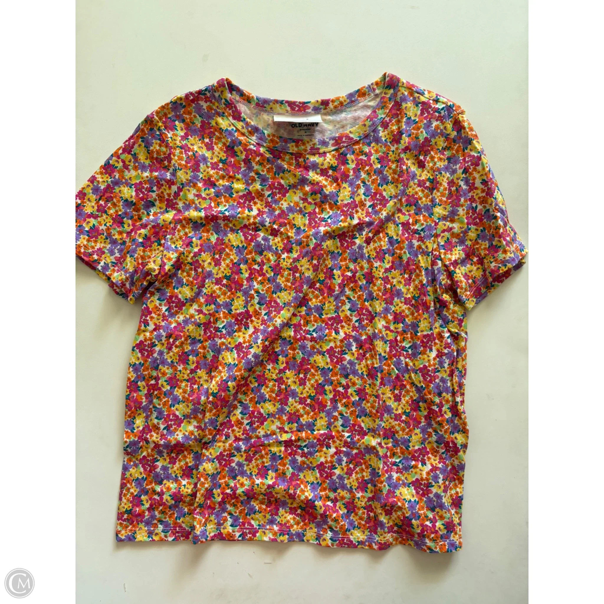 Top Short Sleeve By Old Navy In Floral Print, Size: M - Image 1