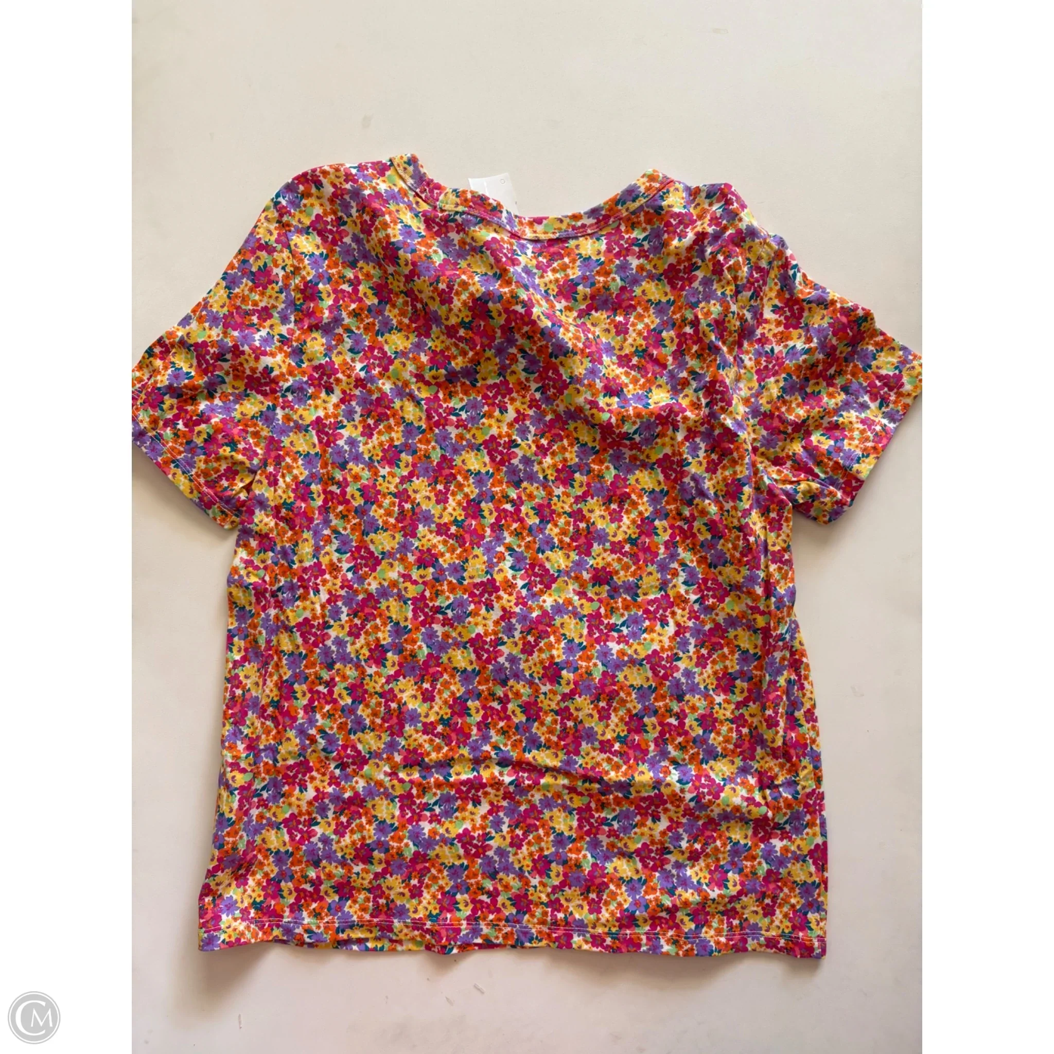 Top Short Sleeve By Old Navy In Floral Print, Size: M - Image 2