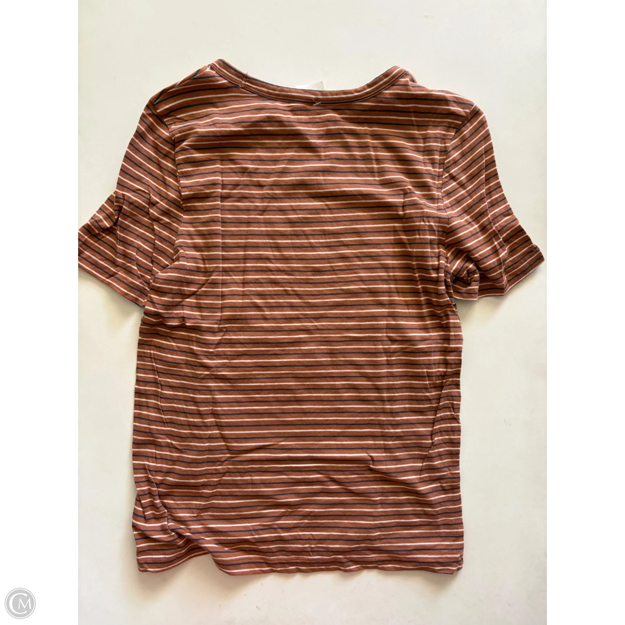 Top Short Sleeve By Universal Thread In Striped Pattern, Size: M - Image 2