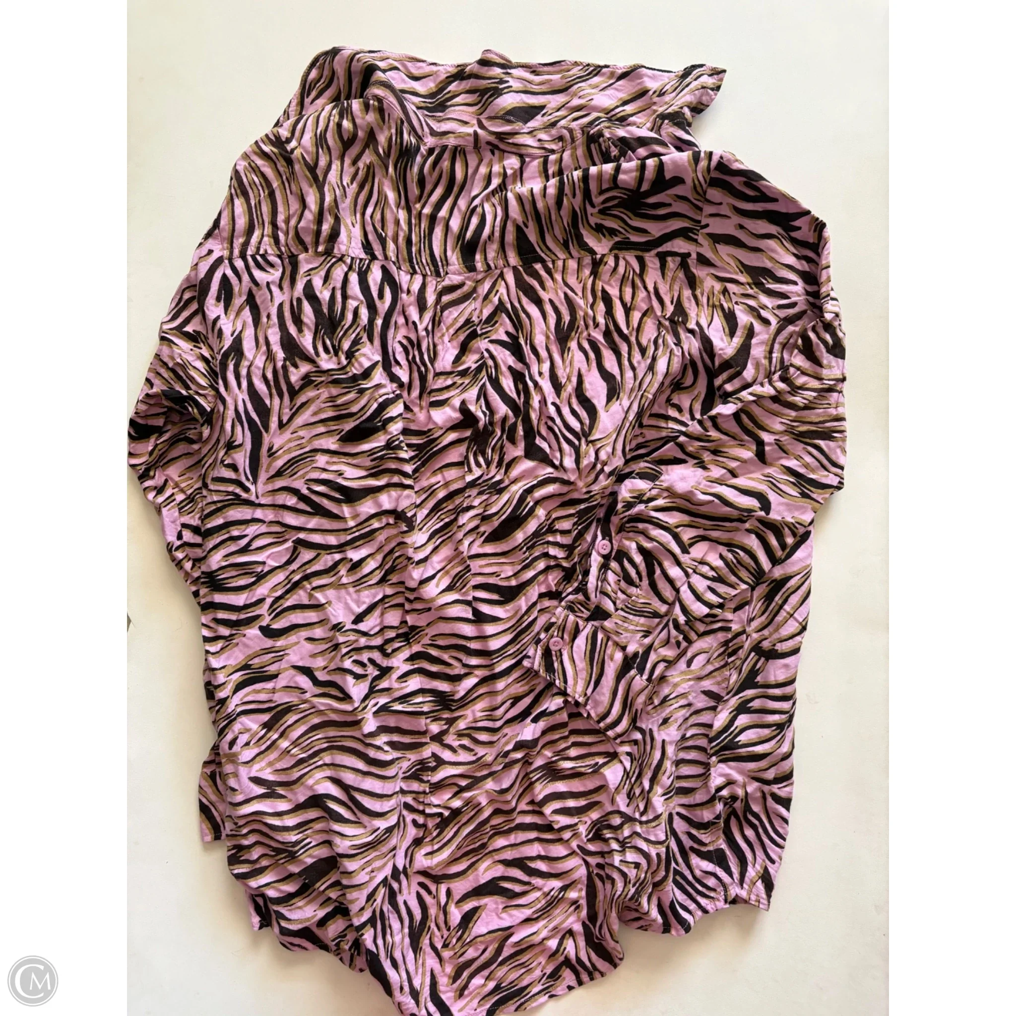 Top Long Sleeve By Bp In Pink, Size: S - Image 2