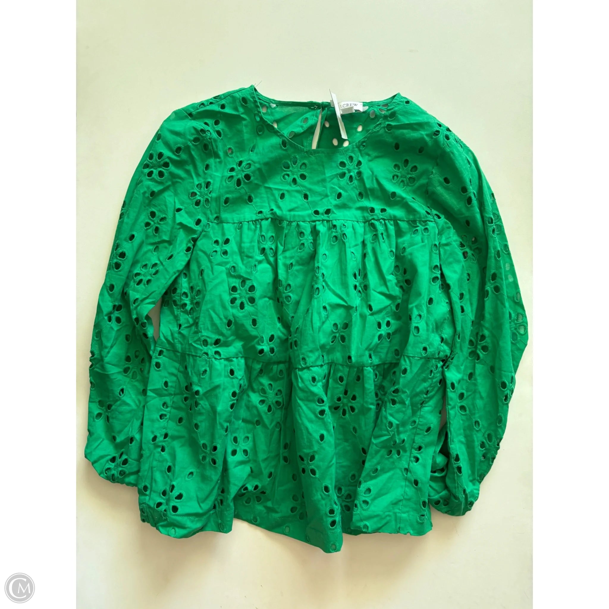 Top Long Sleeve By J. Crew In Green, Size: Xxs - Image 1