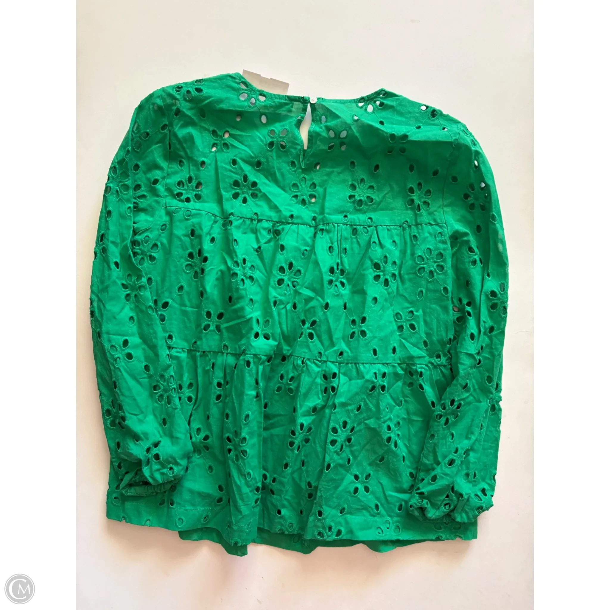 Top Long Sleeve By J. Crew In Green, Size: Xxs - Image 2