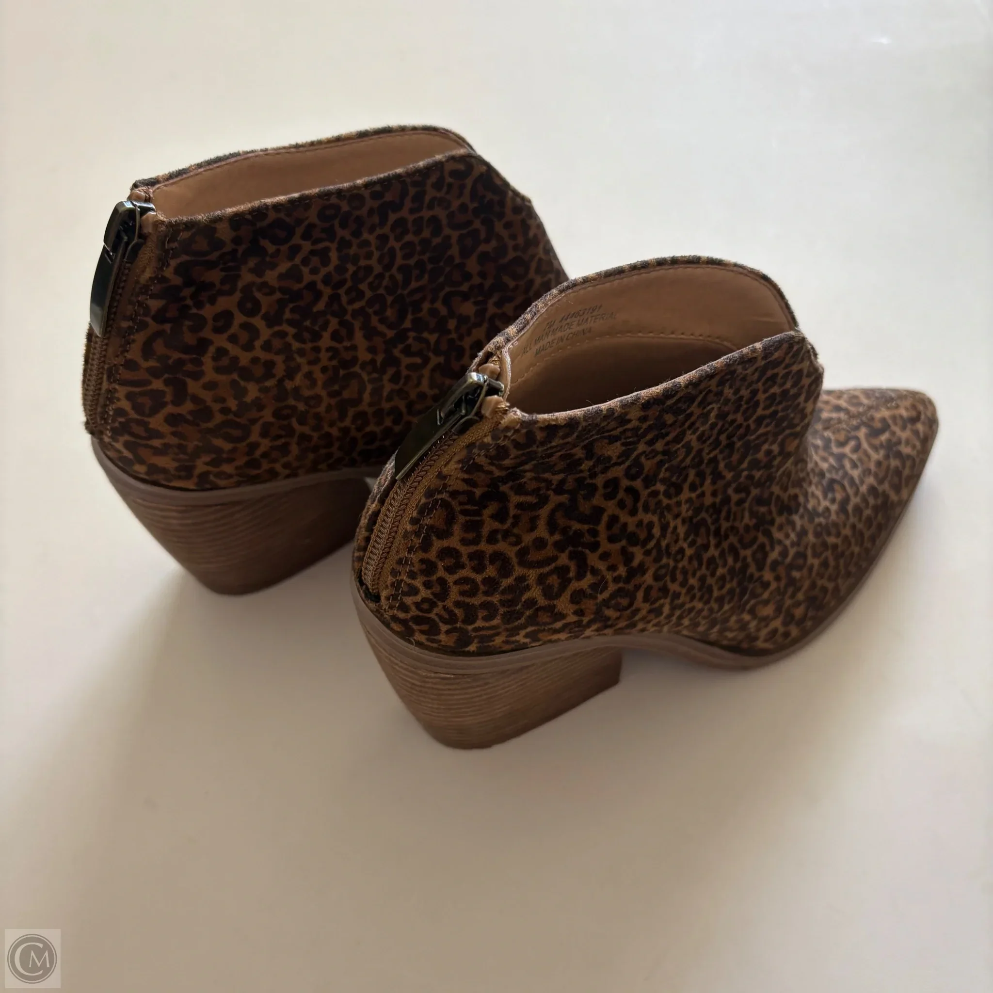 Boots Ankle Heels By Cato In Animal Print, Size: 7 - Image 2