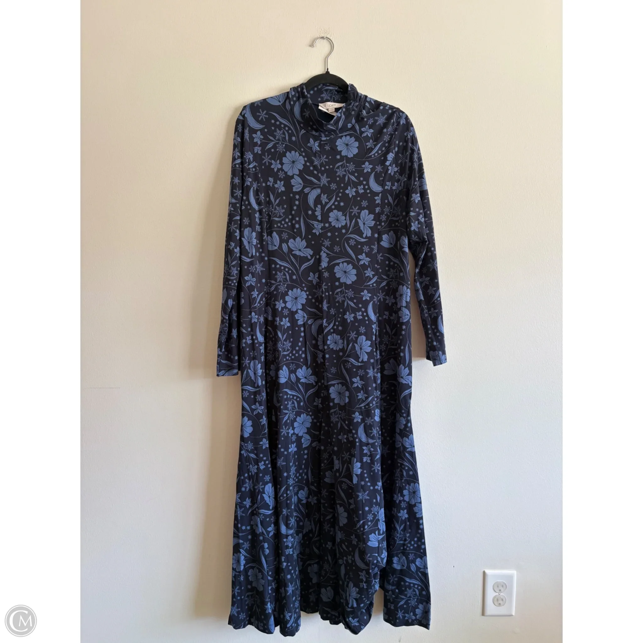 Dress Casual Maxi By Loft In Blue, Size: Xl - Image 1