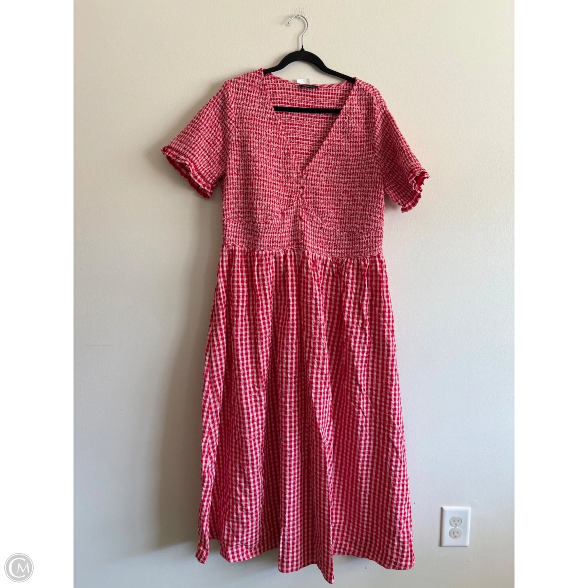 Dress Casual Midi By No Bodies Child In Checkered Pattern, Size: 14 - Image 1