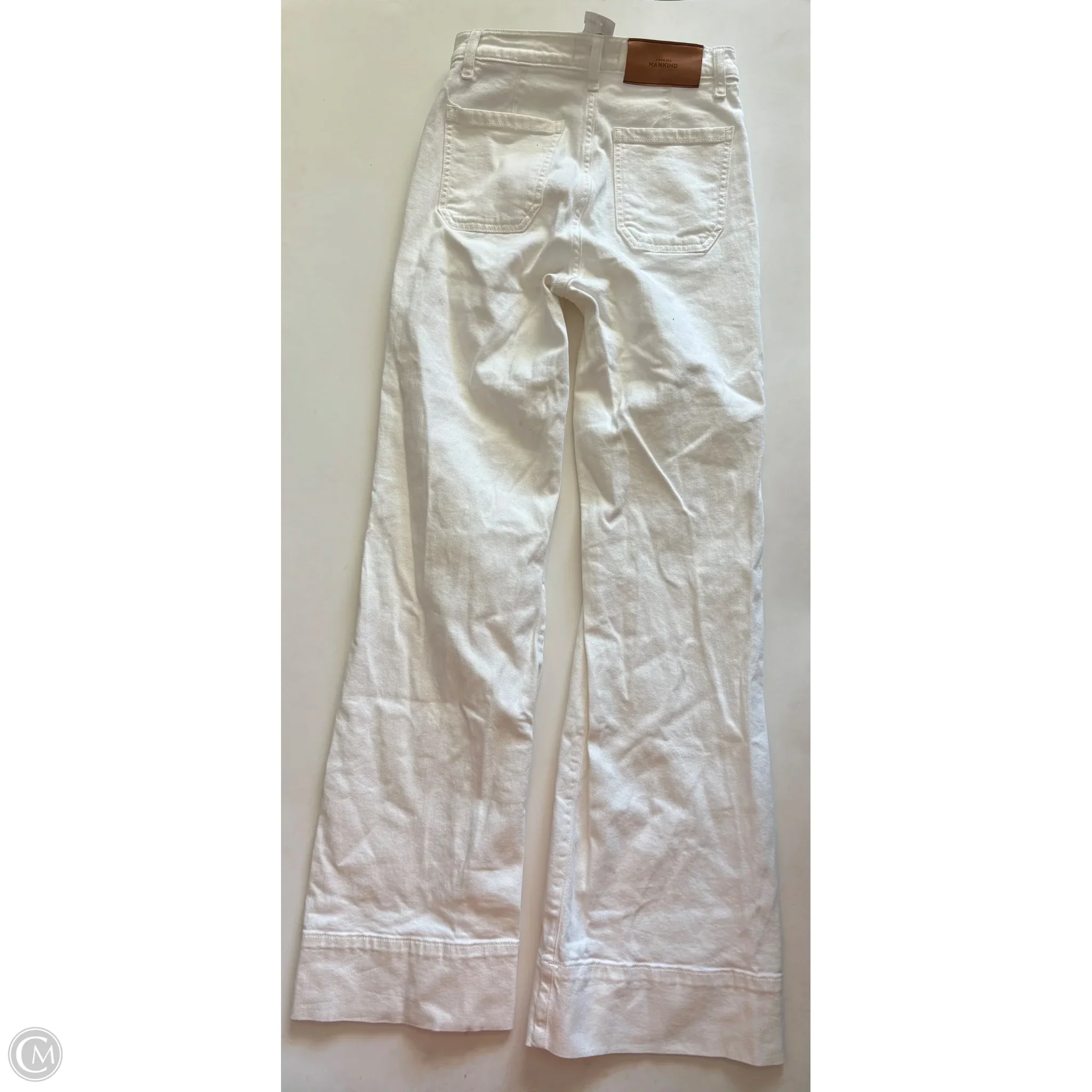 Jeans Wide Leg By 7 For All Mankind In White, Size: 0 - Image 2