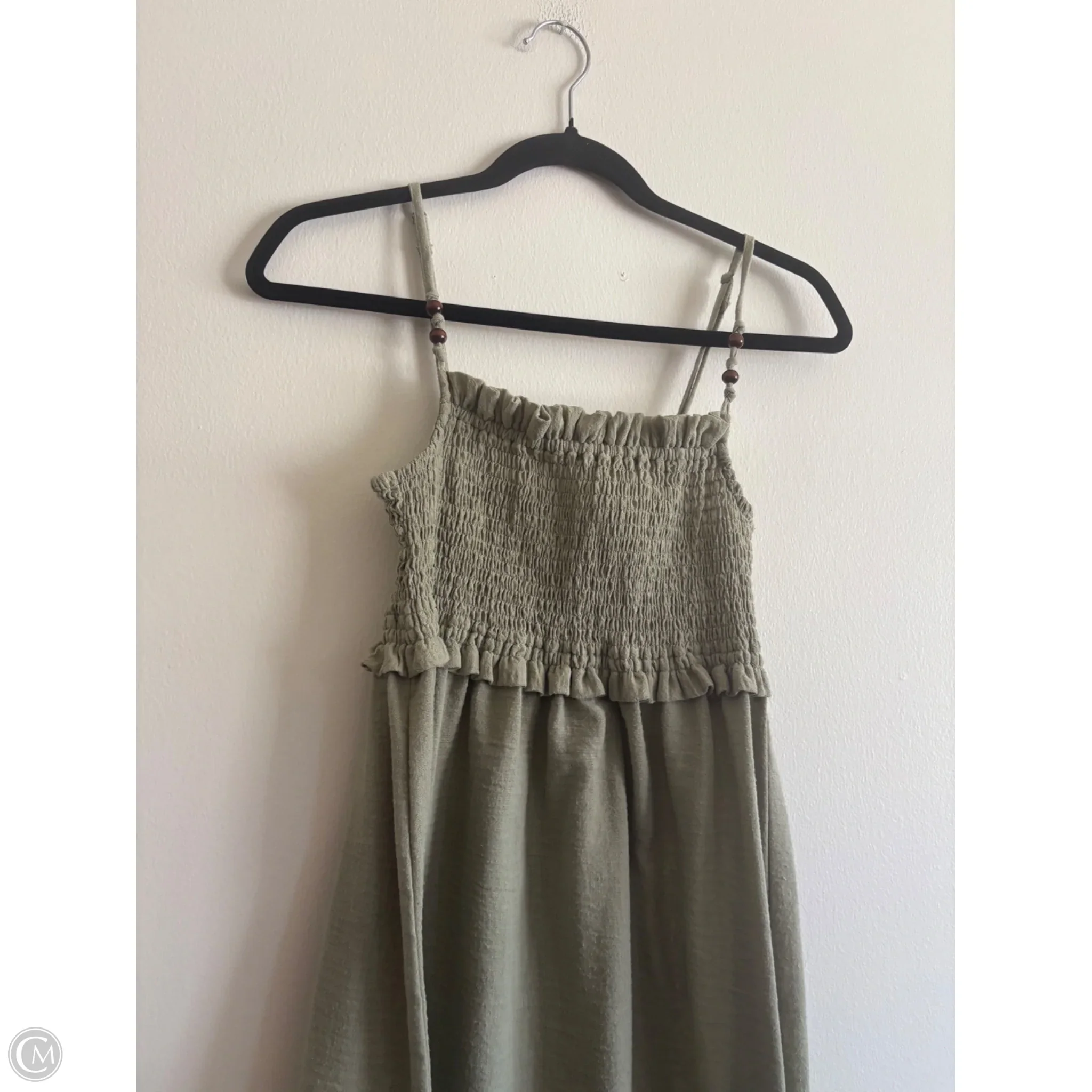 Dress Casual Midi By Zara In Green, Size: M - Image 3