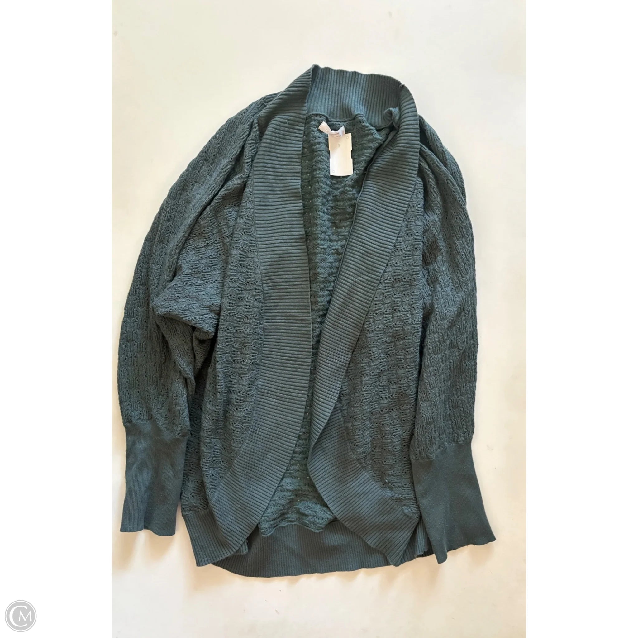 Sweater Cardigan By Lc Lauren Conrad In Green, Size: L - Image 1