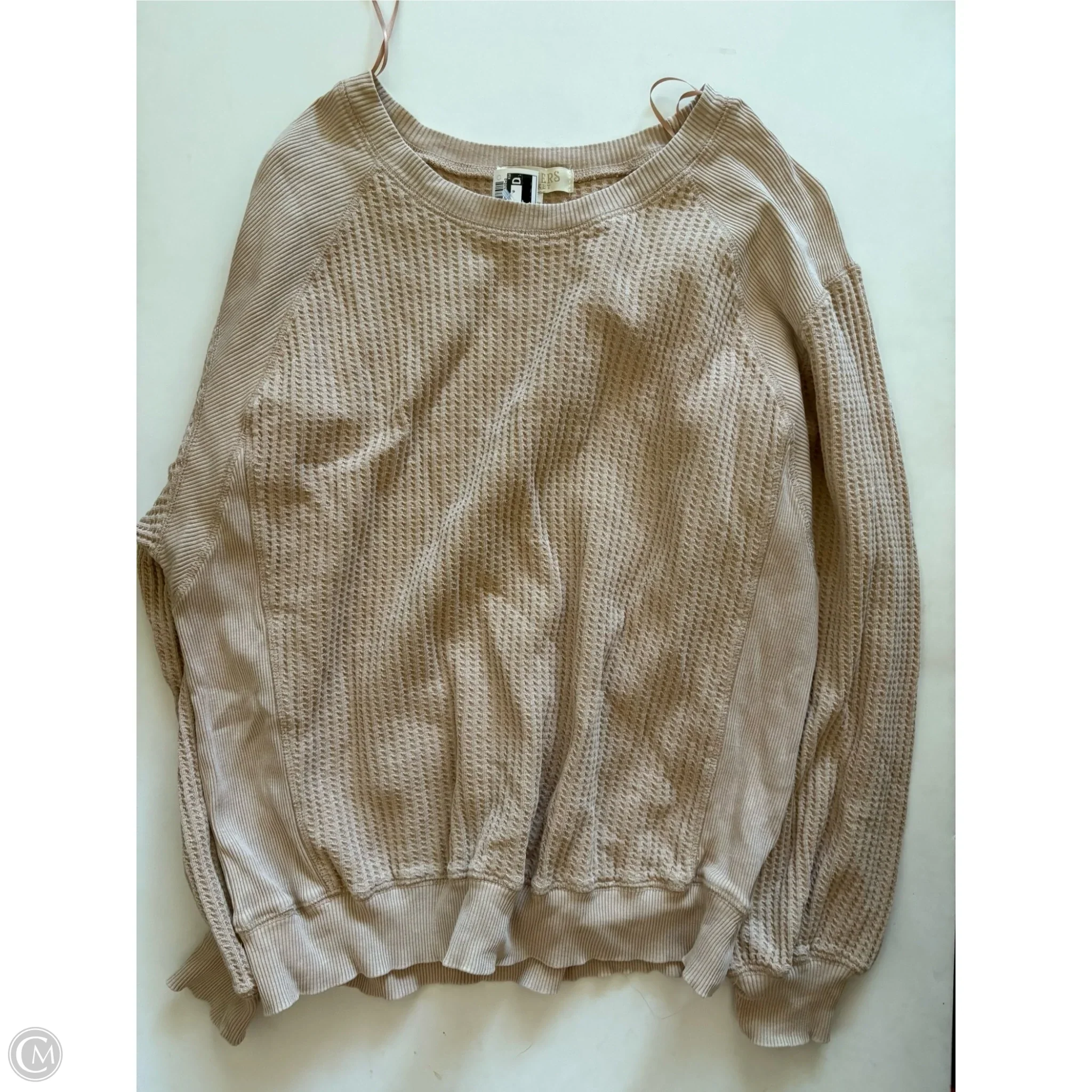 Sweatshirt Crewneck By Farmers In Tan, Size: M - Image 1
