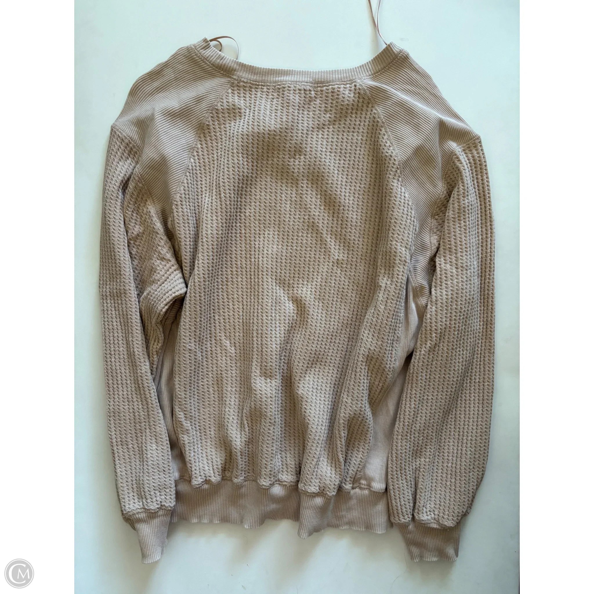 Sweatshirt Crewneck By Farmers In Tan, Size: M - Image 2