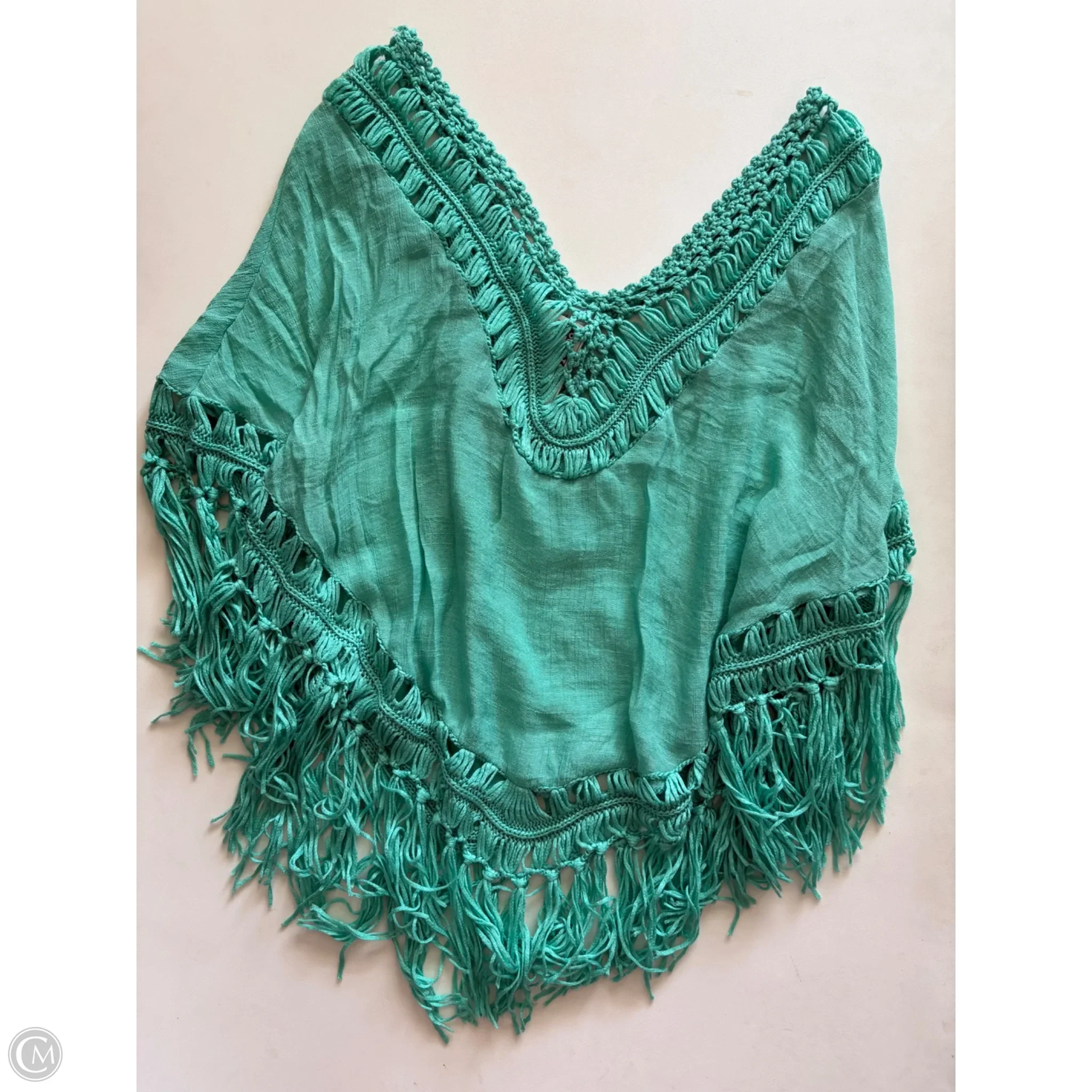 Poncho By Grace & Lace In Green, Size: 0 - Image 1