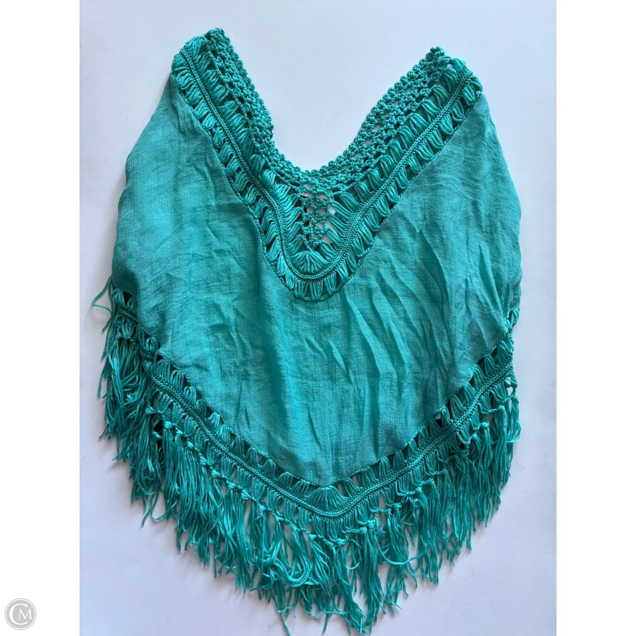 Poncho By Grace & Lace In Green, Size: 0 - Image 2