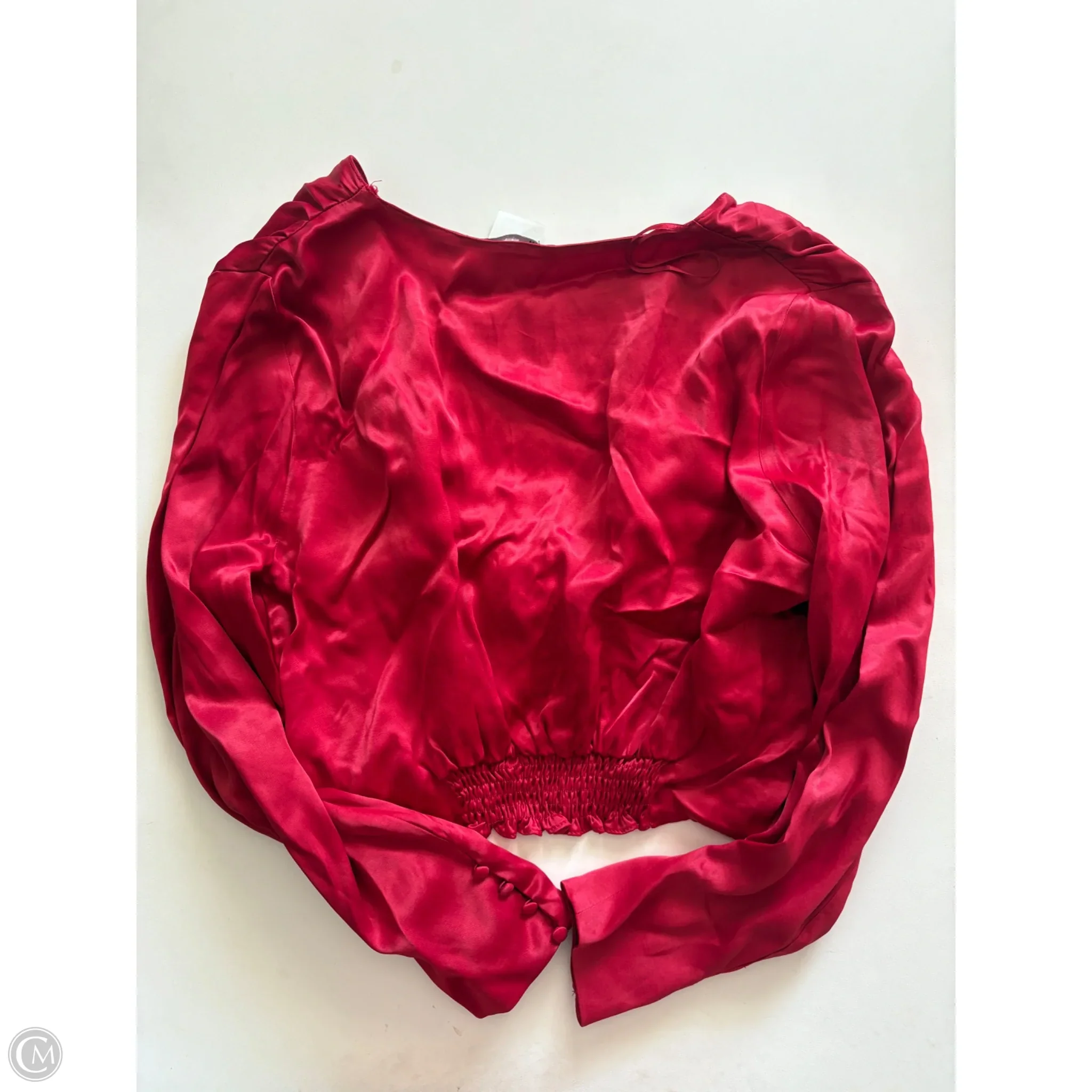 Blouse Long Sleeve By Zara In Red, Size: Xl - Image 2