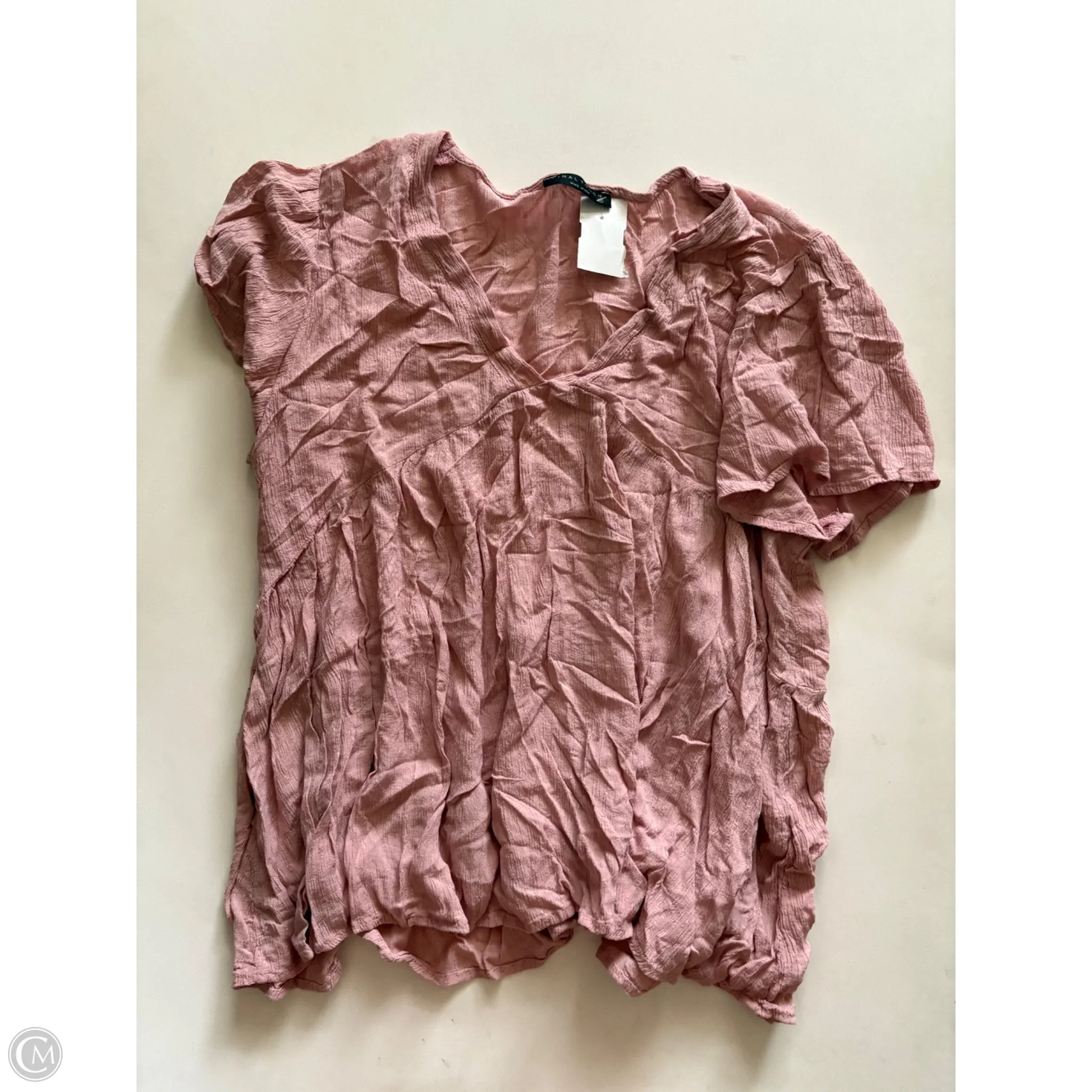 Top Short Sleeve By Final Touch In Pink, Size: 2x - Image 1