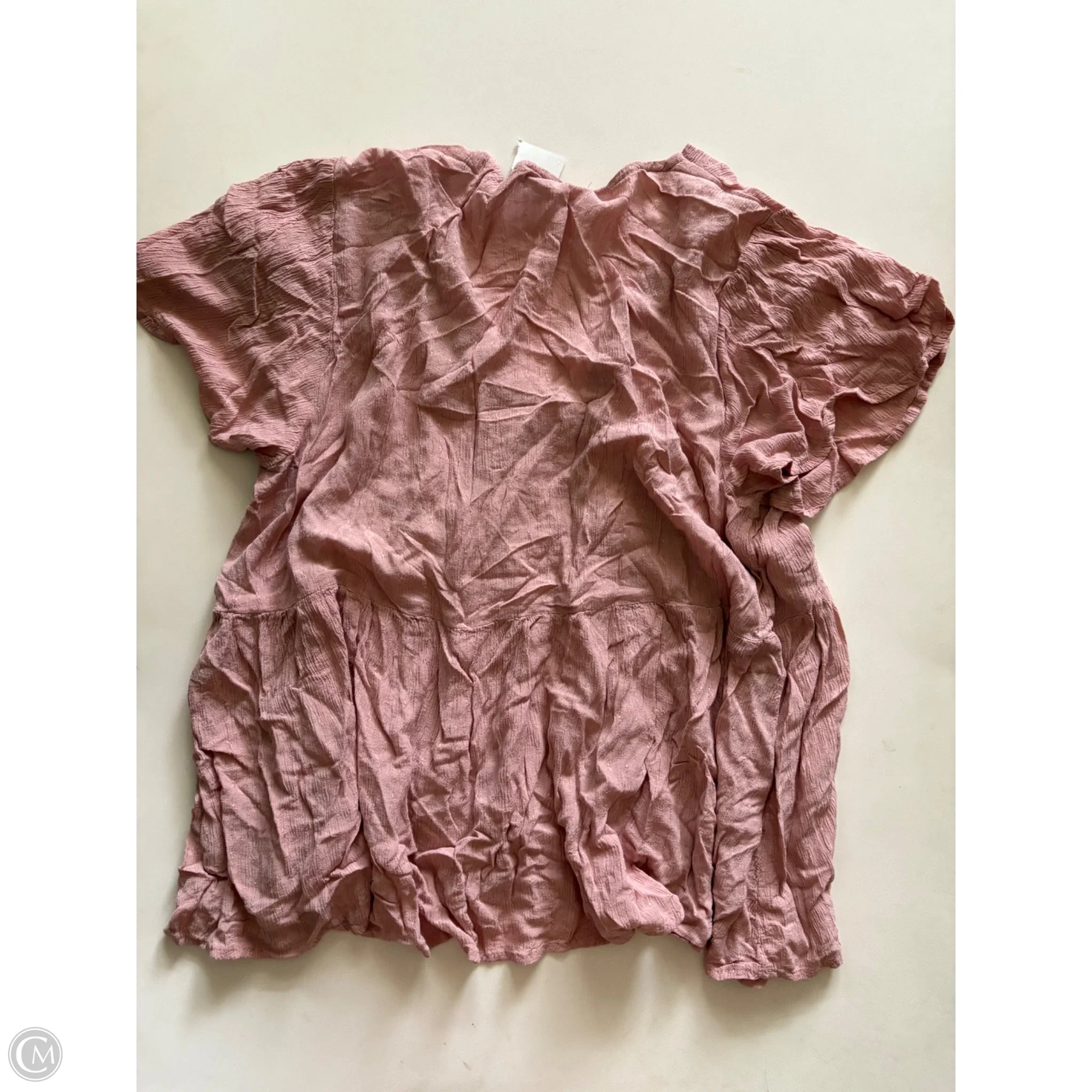 Top Short Sleeve By Final Touch In Pink, Size: 2x - Image 2