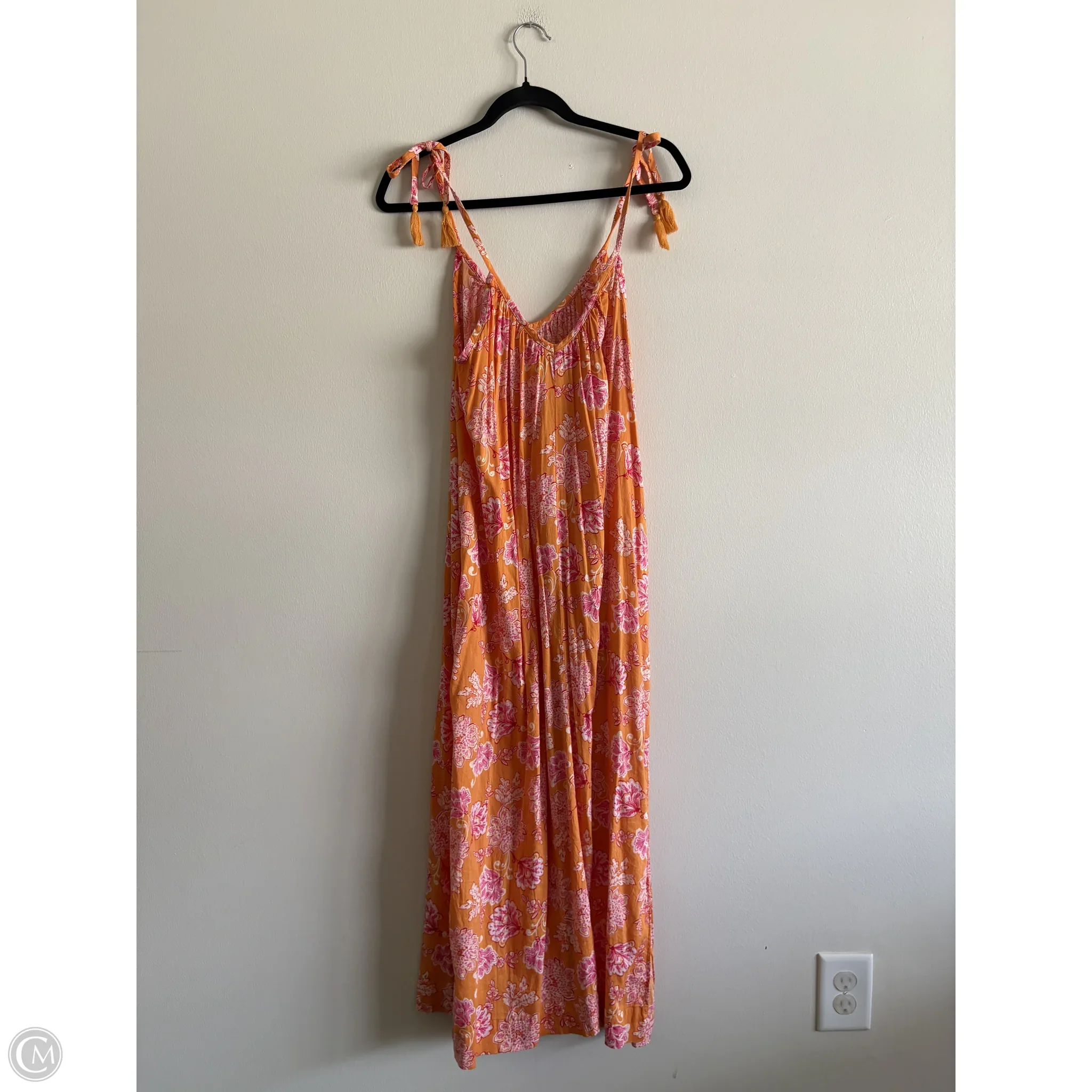 Dress Casual Midi By Old Navy In Orange & Pink, Size: Xs - Image 2