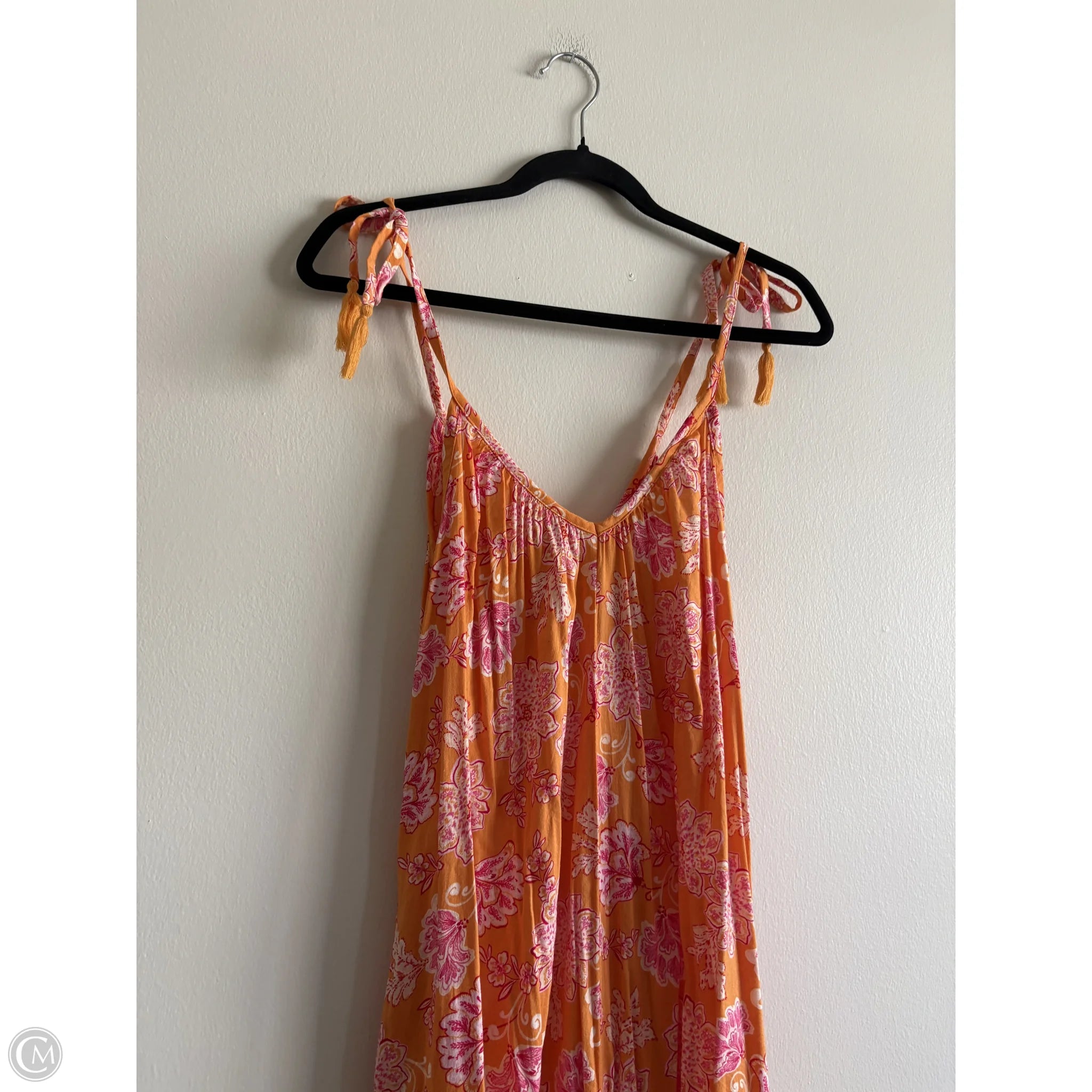 Dress Casual Midi By Old Navy In Orange & Pink, Size: Xs - Image 3